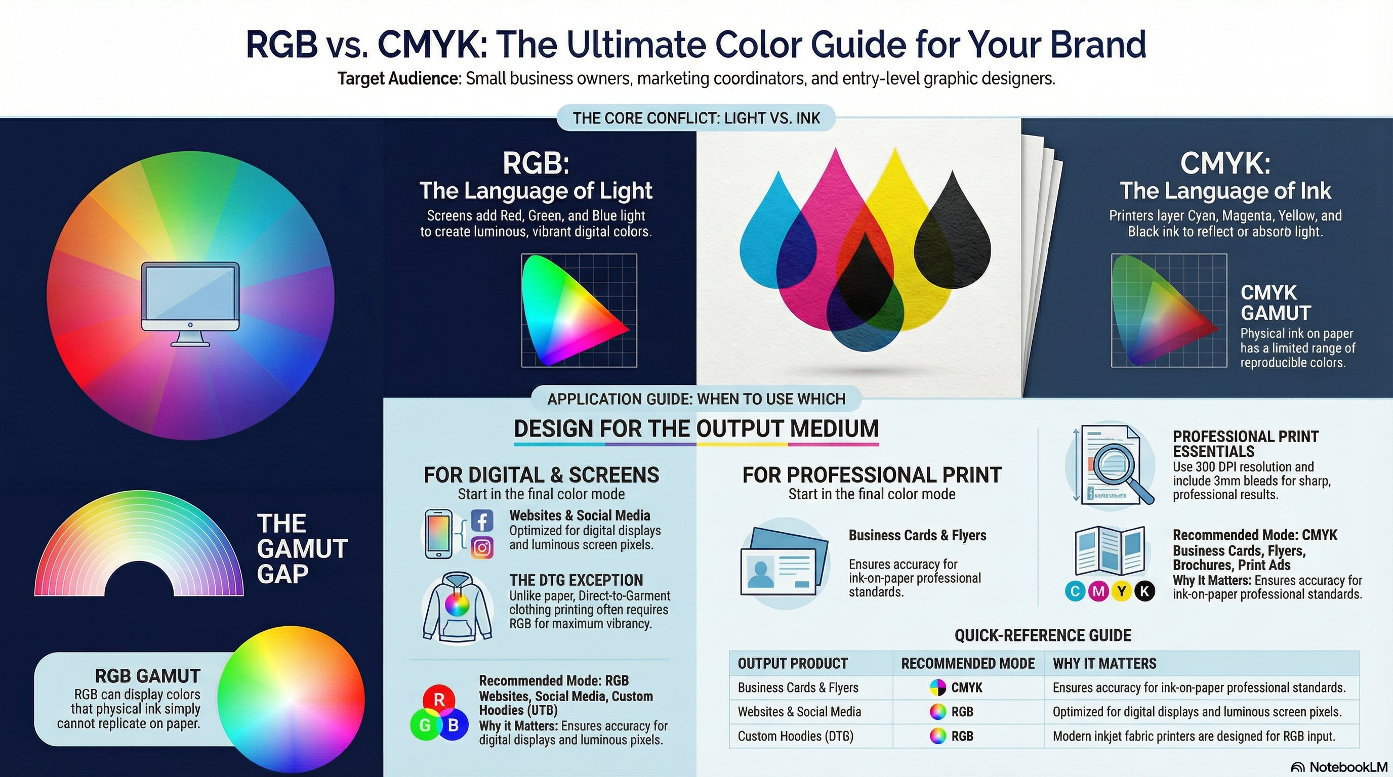 RGB vs. CMYK color Guide