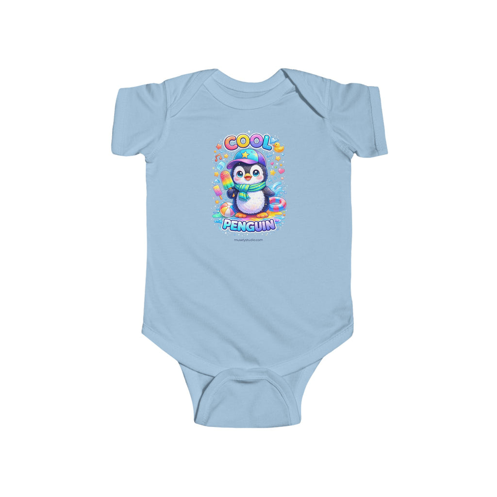 Penguin Baby Bodysuit – "Cool Penguin" Cute Infant Onesie