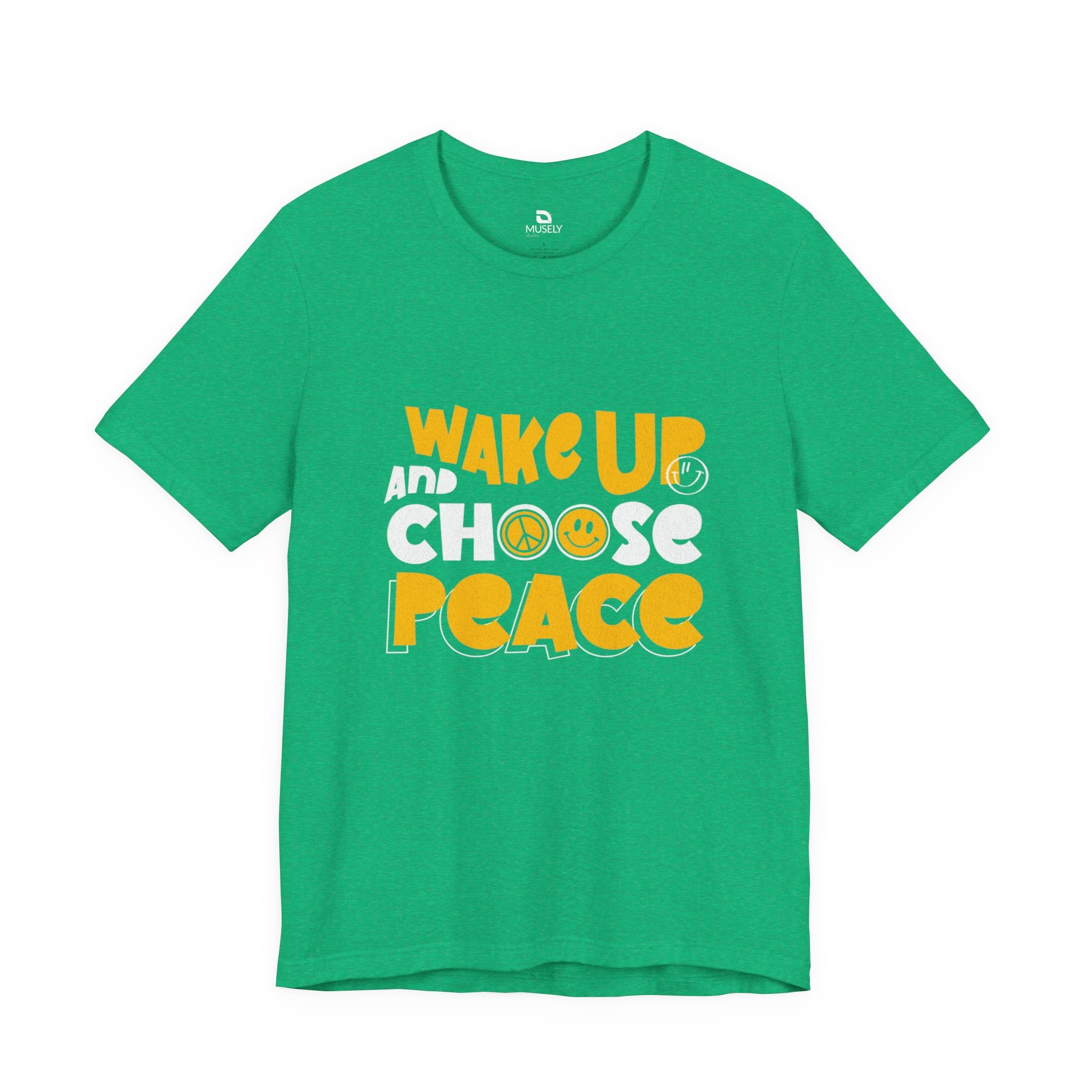 Wake Up and Choose Peace T-Shirt UK — Retro Peace Sign Graphic Tee