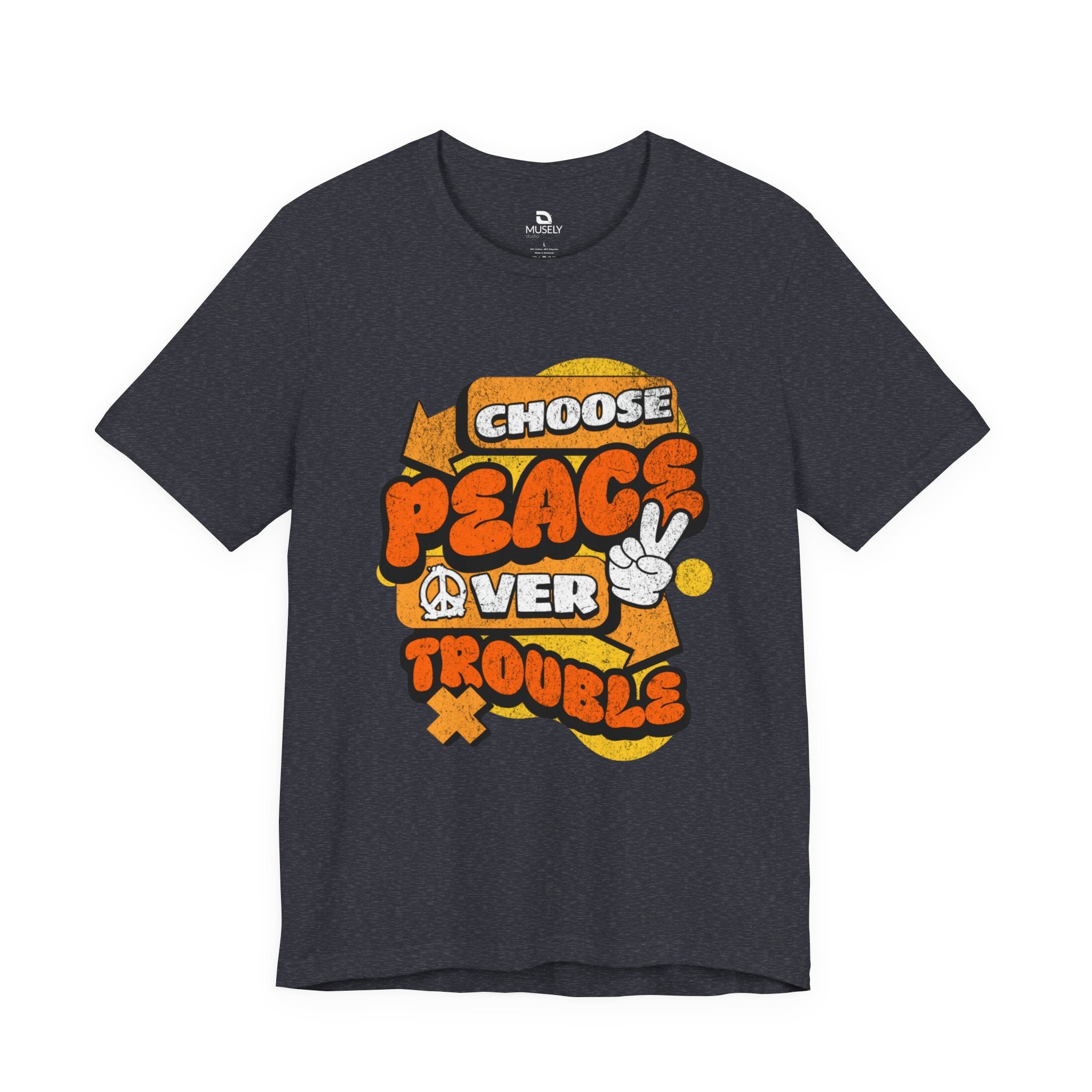 Peace Over Troubles Tee UK — Retro 'Choose Peace' Graphic T-Shirt