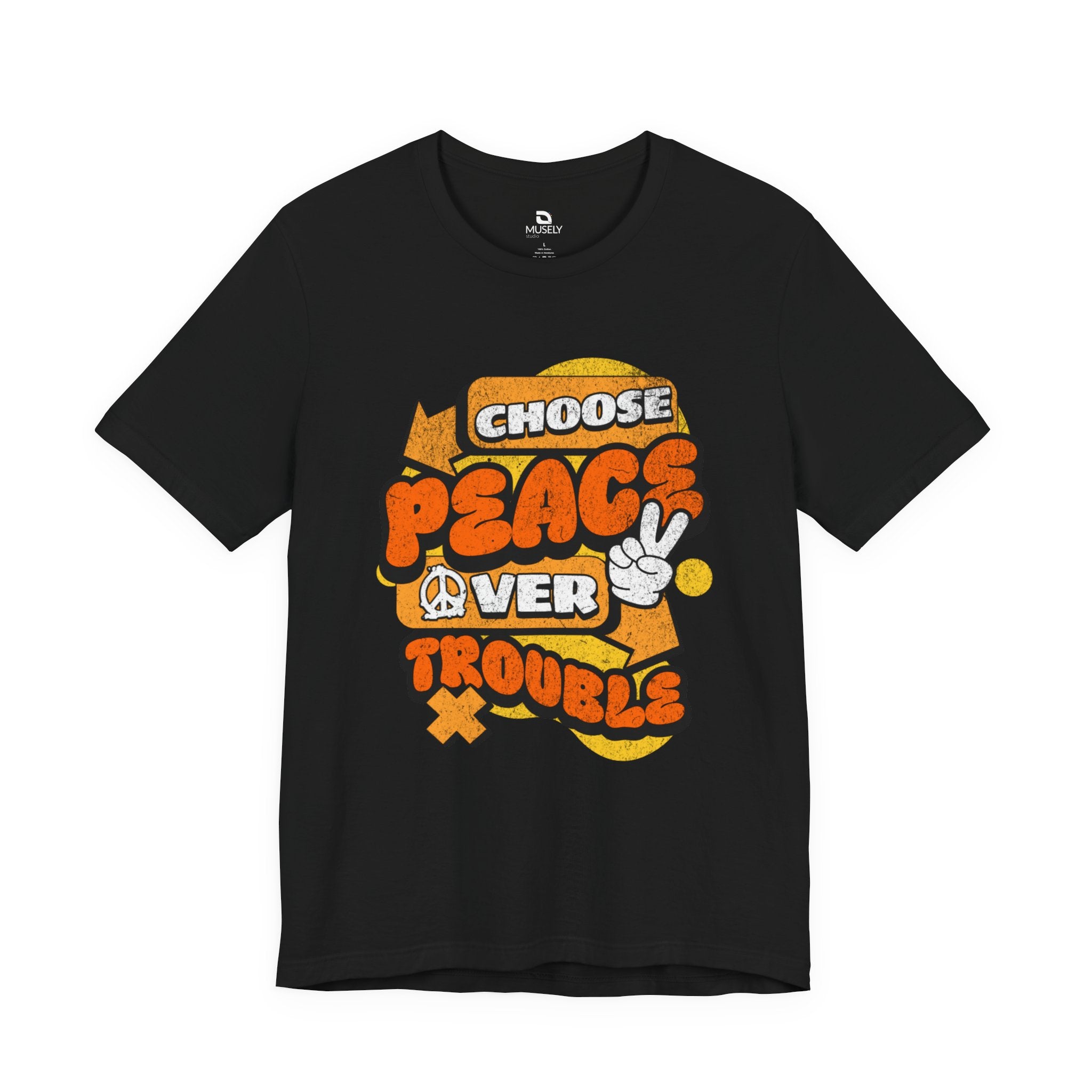 Peace Over Troubles Tee UK — Retro 'Choose Peace' Graphic T-Shirt