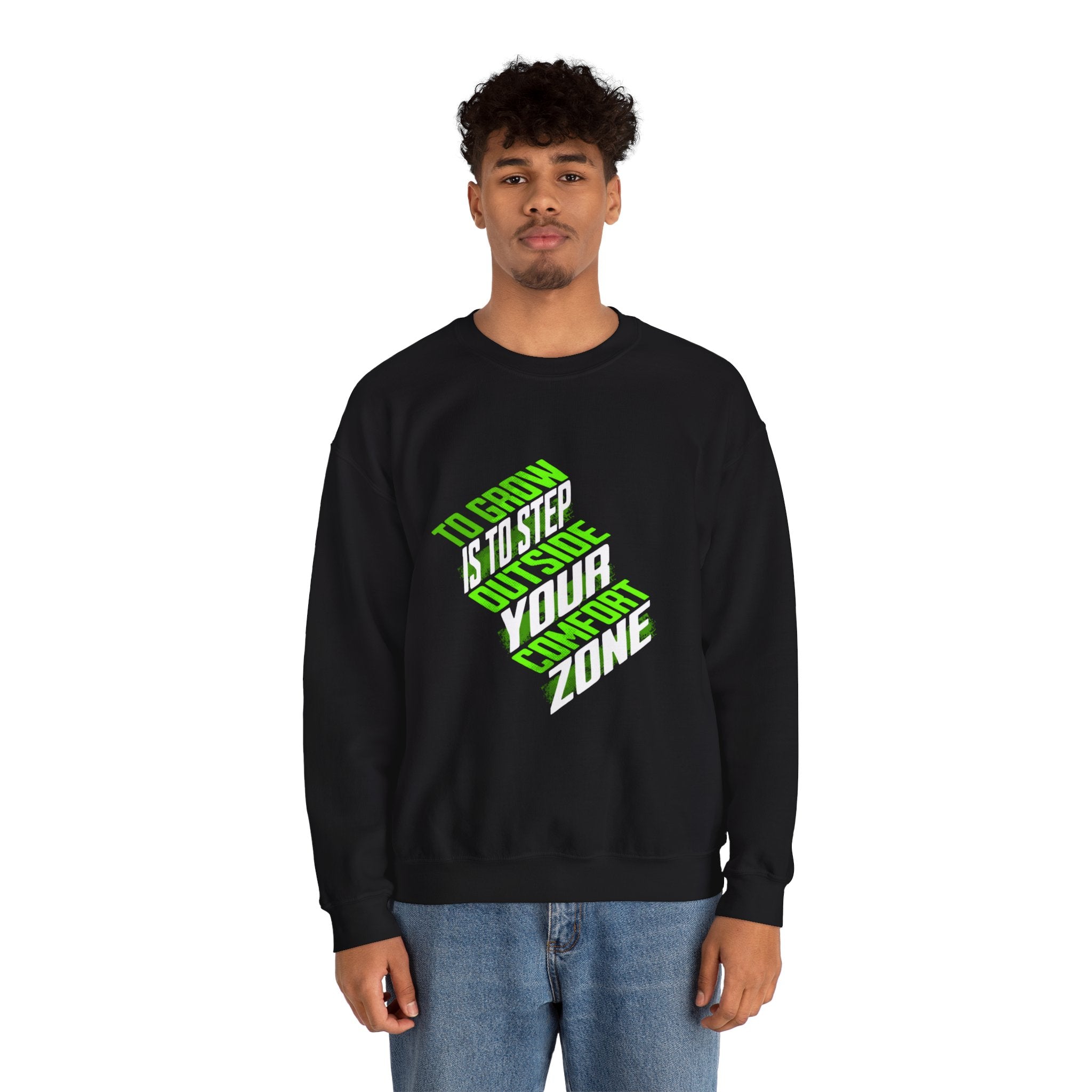Motivational Hoodie UK — "To Grow Is To Step Outside Your Comfort Zone" College Hoodie