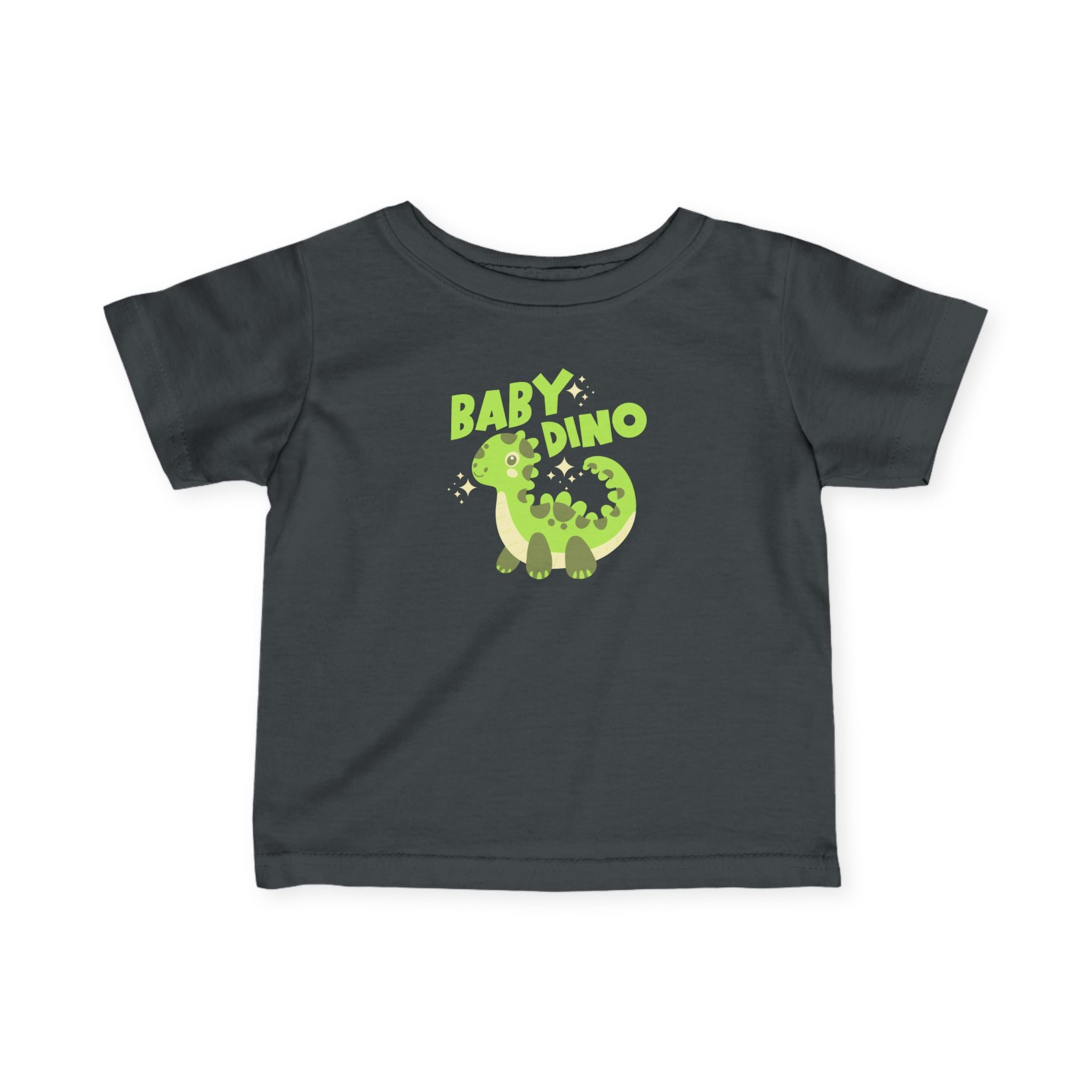 Baby Dino Infant Tee UK | Cute Green Dinosaur Graphic T-Shirt | Soft Cotton Baby Clothing