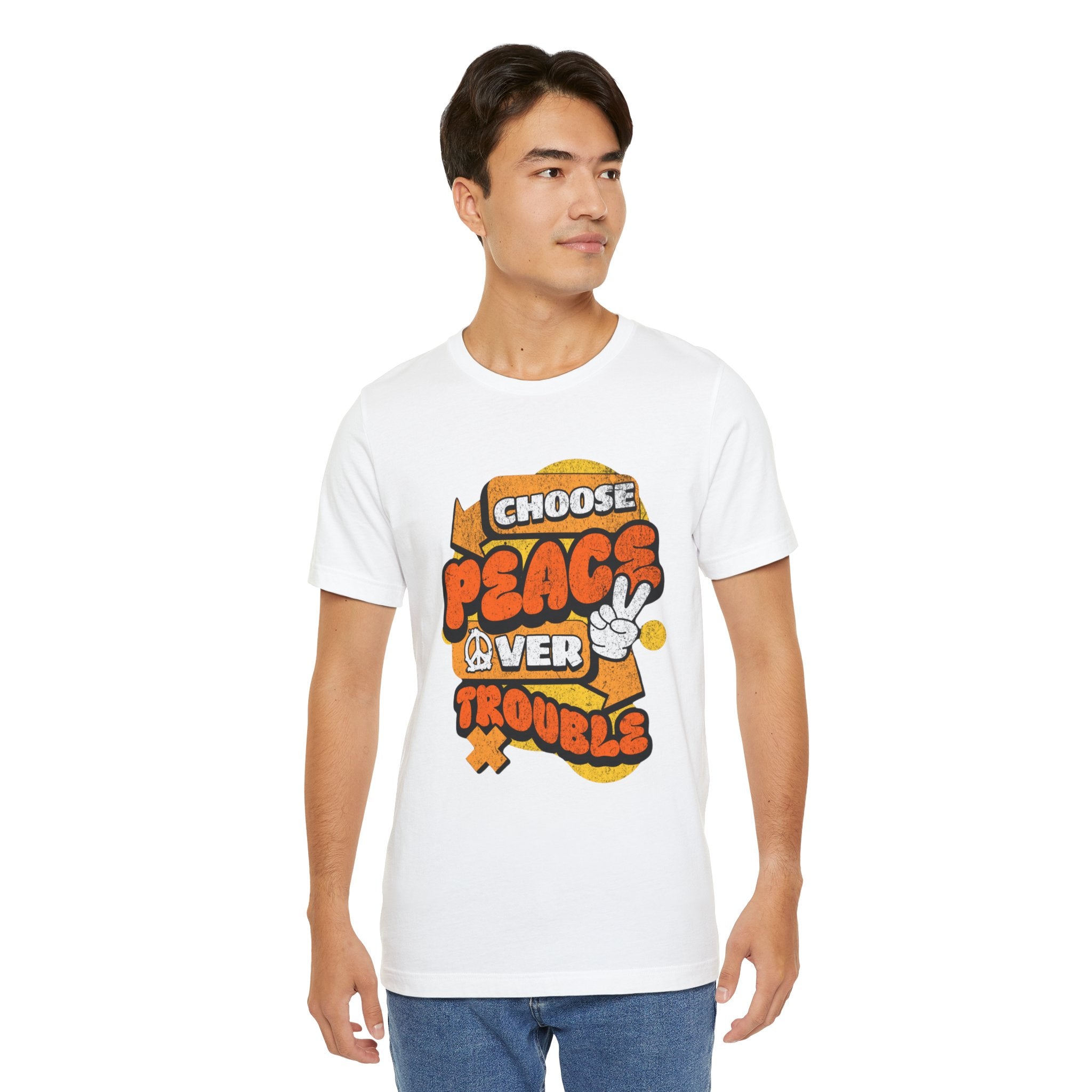 Peace Over Troubles Tee UK — Retro 'Choose Peace' Graphic T-Shirt