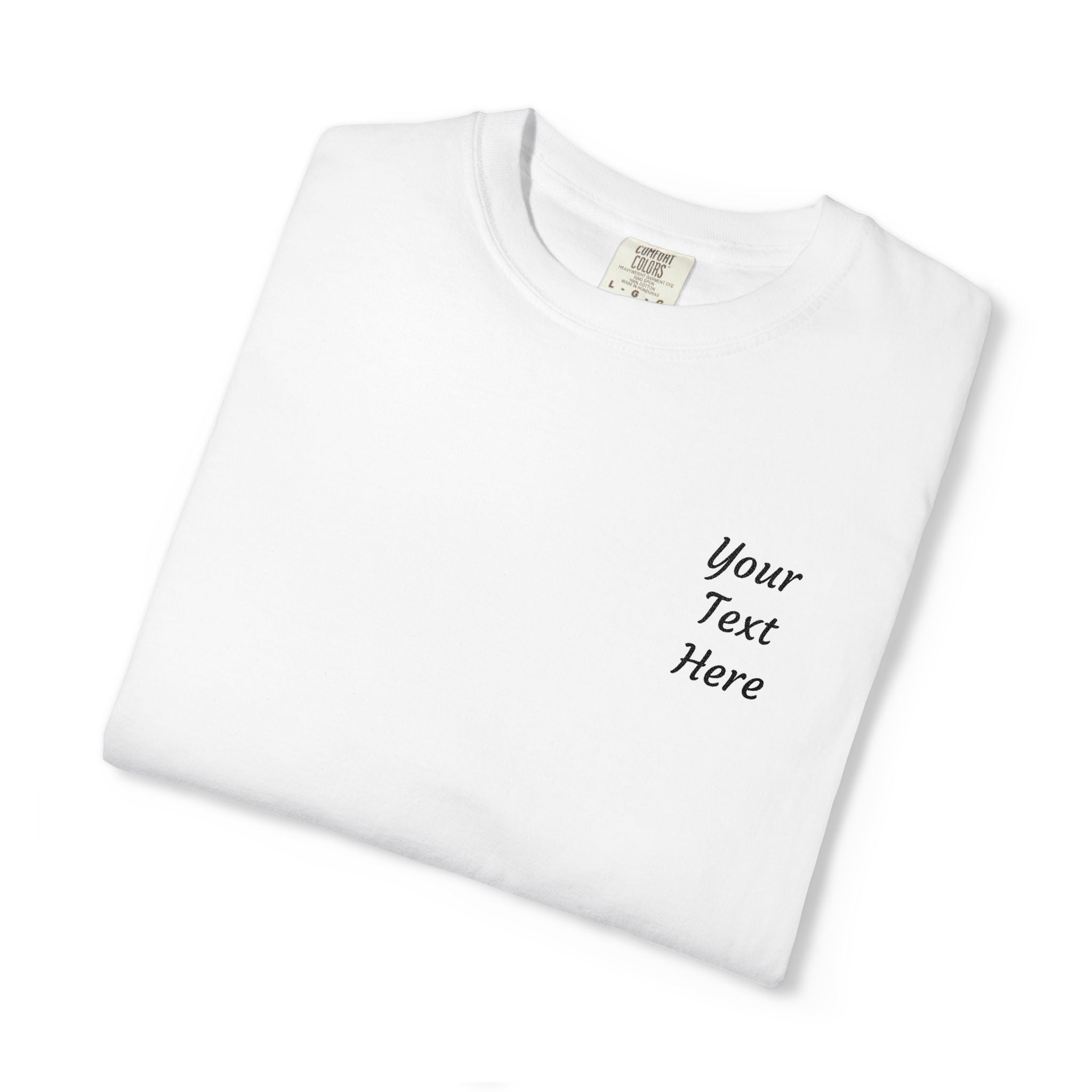 Custom Embroidery T-Shirt | Personalised Text Tee