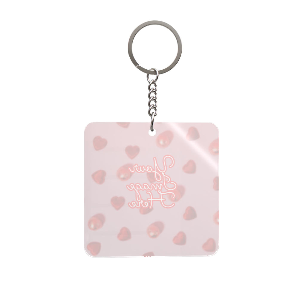 Custom Acrylic Keyring UK | Personalized Square Keyring