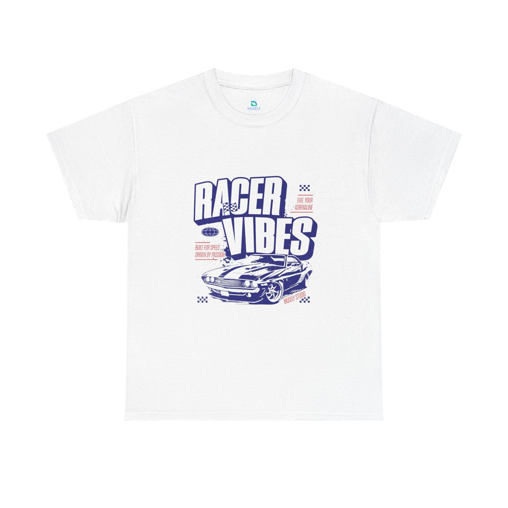 Racer Vibes Heavy Cotton T-Shirt UK | Unisex Graphic Tee