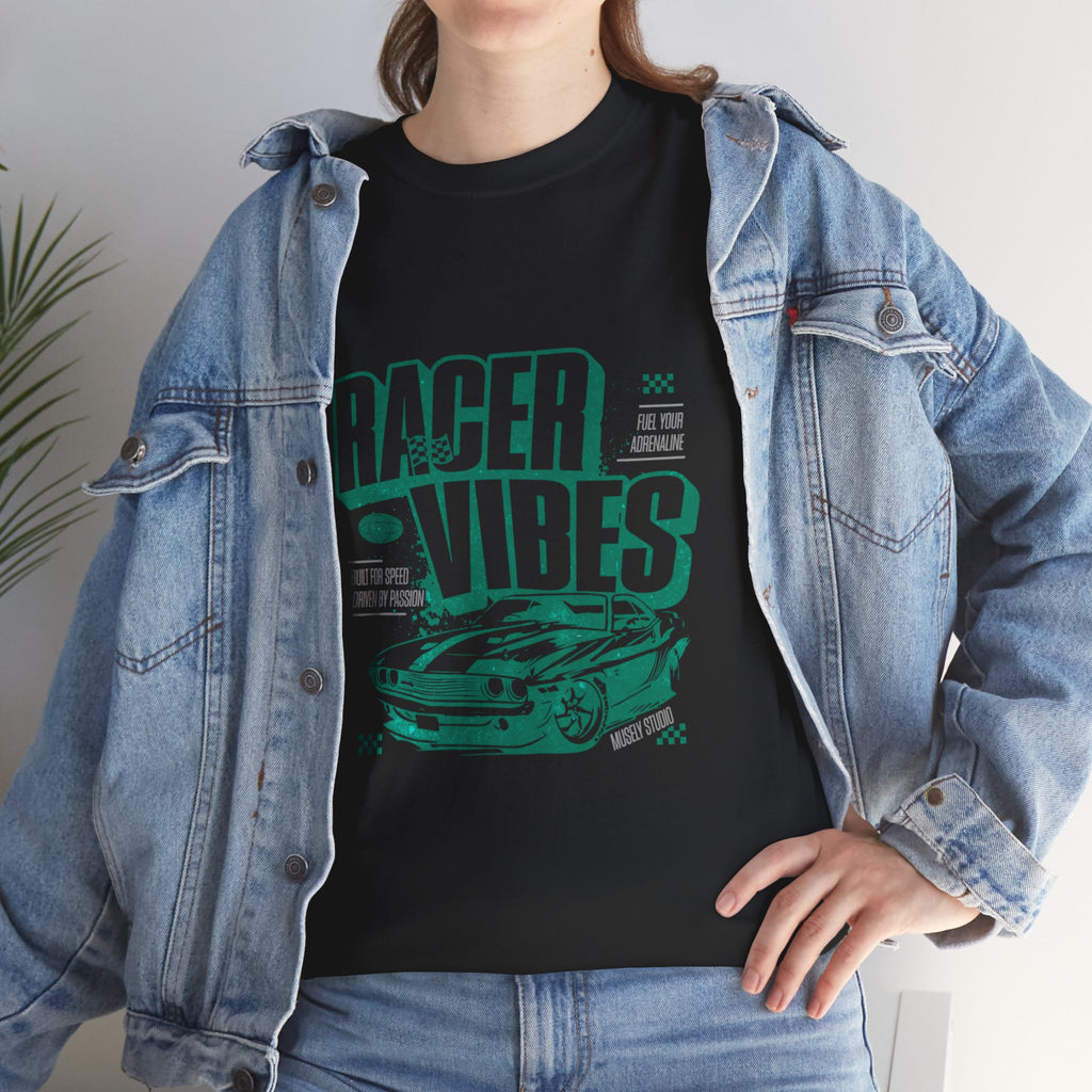 Racer Vibes Heavy Cotton T-Shirt UK | Unisex Graphic Tee