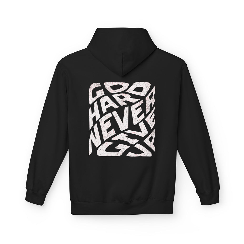 Go Hard Never Give Up Graphic Hoodie UK | Motivational Streetwear