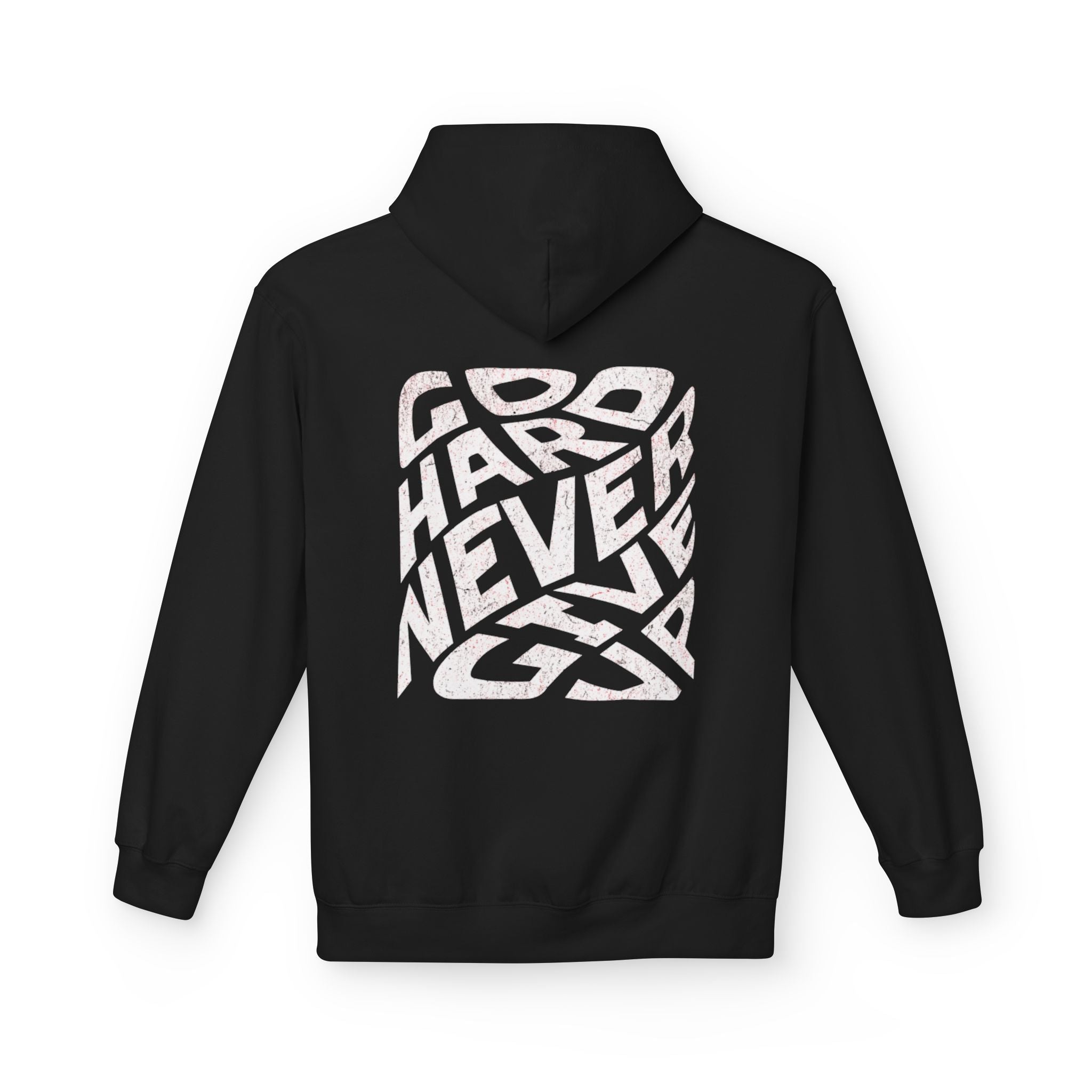 Go Hard Never Give Up Graphic Hoodie UK | Motivational Streetwear