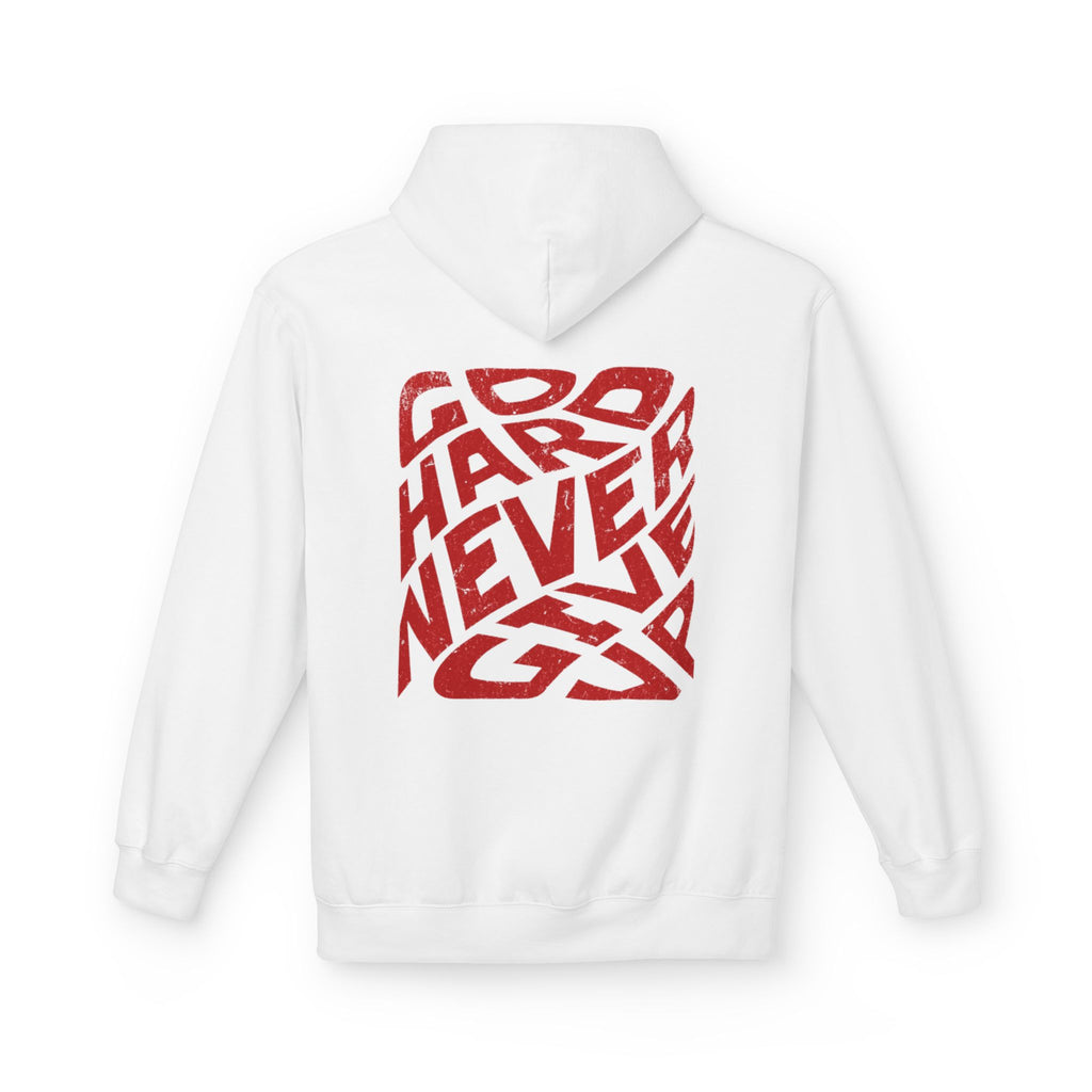 Go Hard Never Give Up Graphic Hoodie UK | Motivational Streetwear