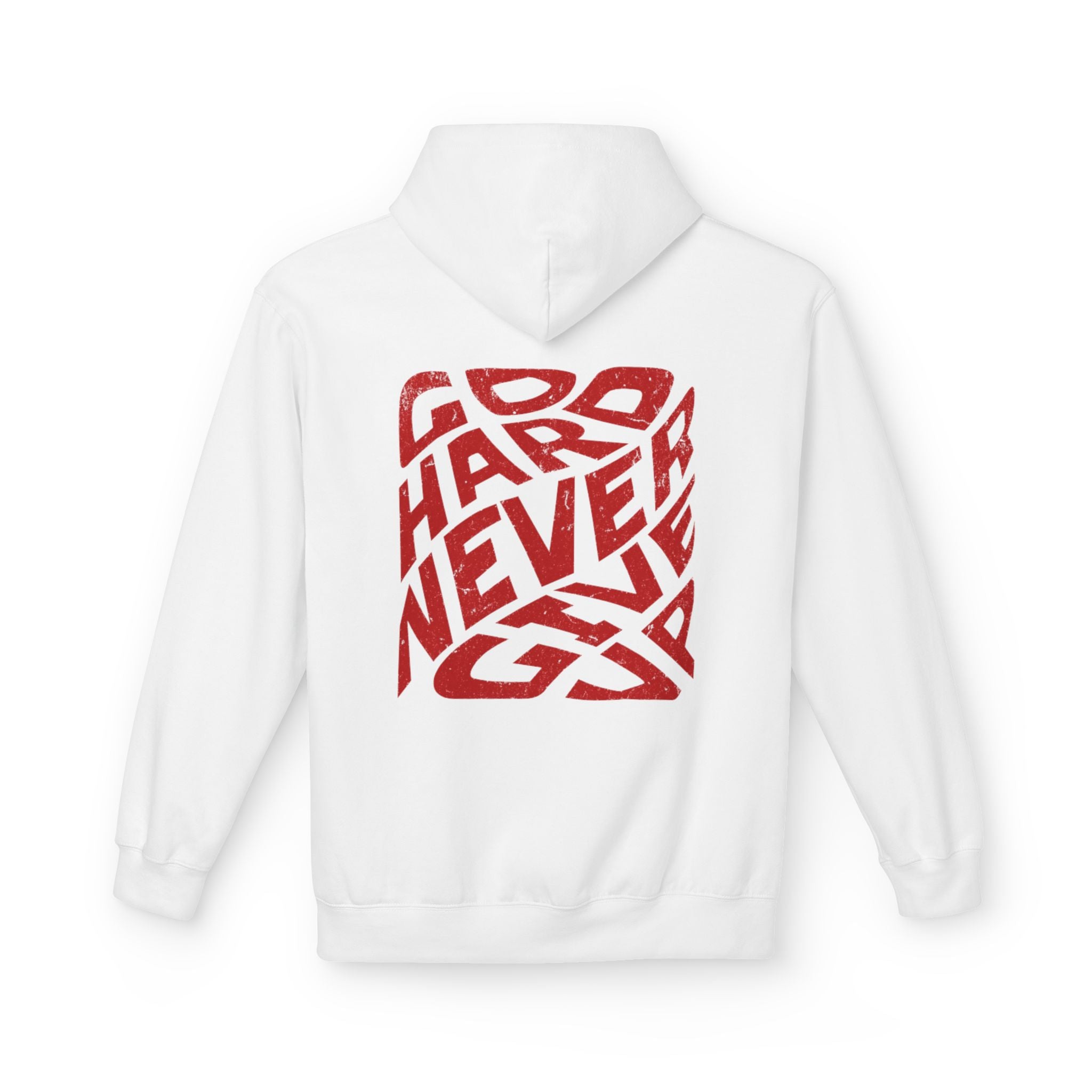 Go Hard Never Give Up Graphic Hoodie UK | Motivational Streetwear