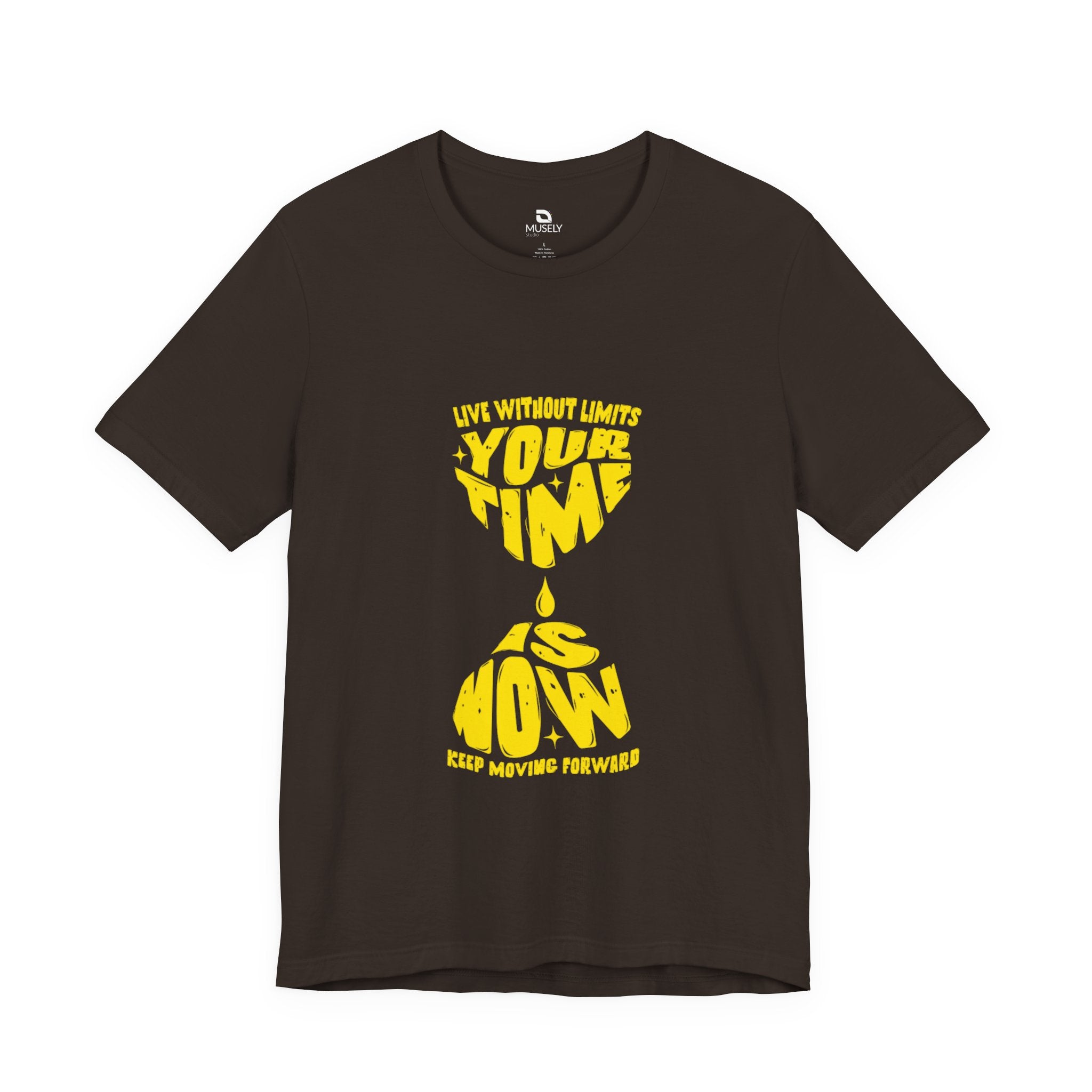 Motivational T-Shirt UK — "Your Time is Now" Hourglass Graphic Tee
