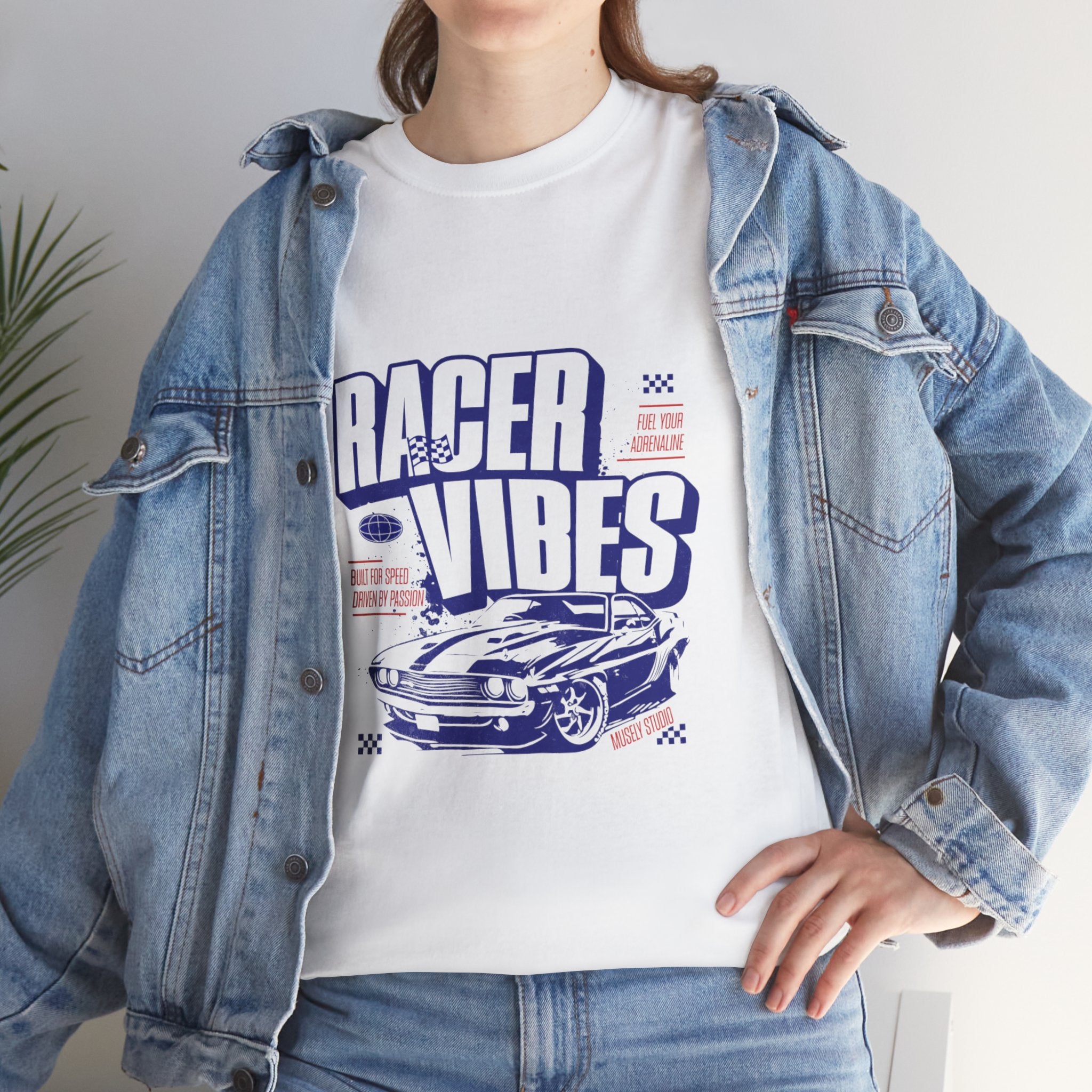 Racer Vibes Heavy Cotton T-Shirt UK | Unisex Graphic Tee