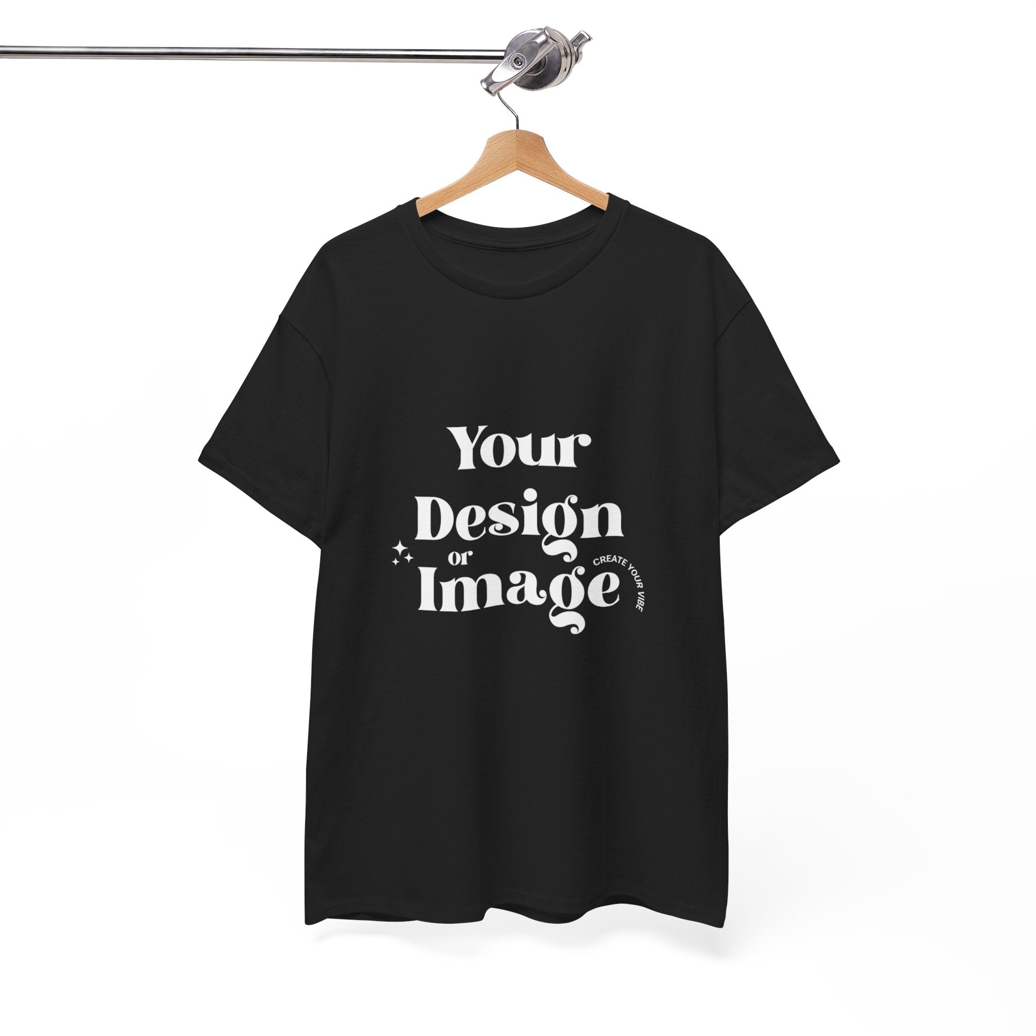 Black Graphic Tee — Custom Front & Back Design Shirt