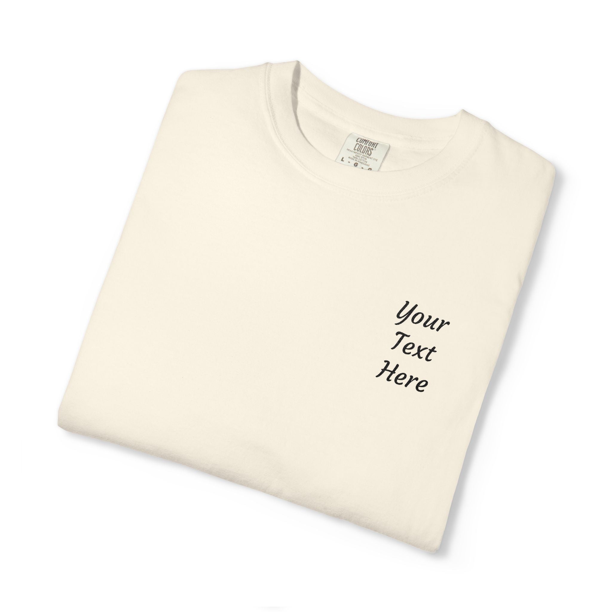 Custom Embroidery T-Shirt | Personalised Text Tee