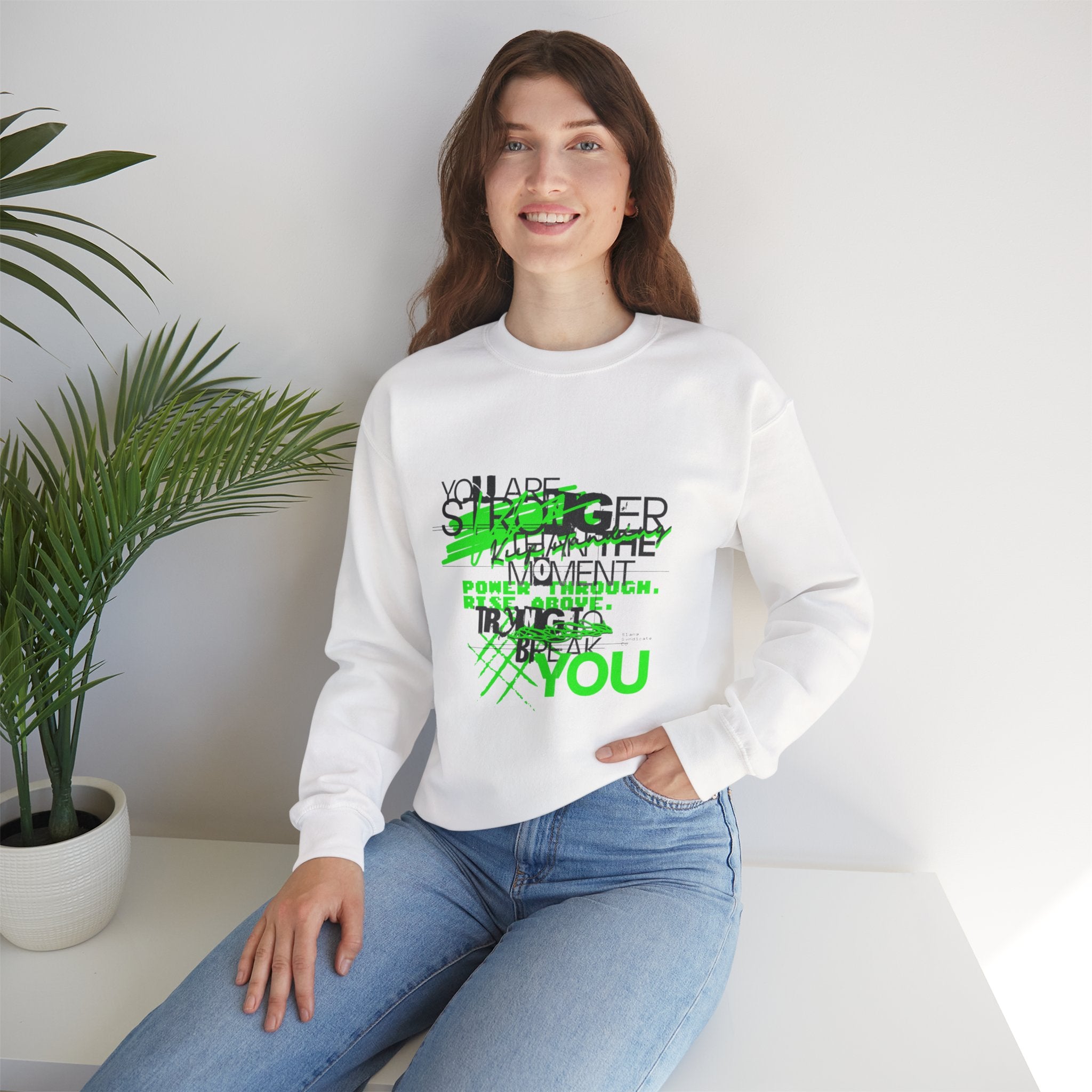 Motivational Graphic Sweatshirt UK — "You Are Stronger Than You Think"