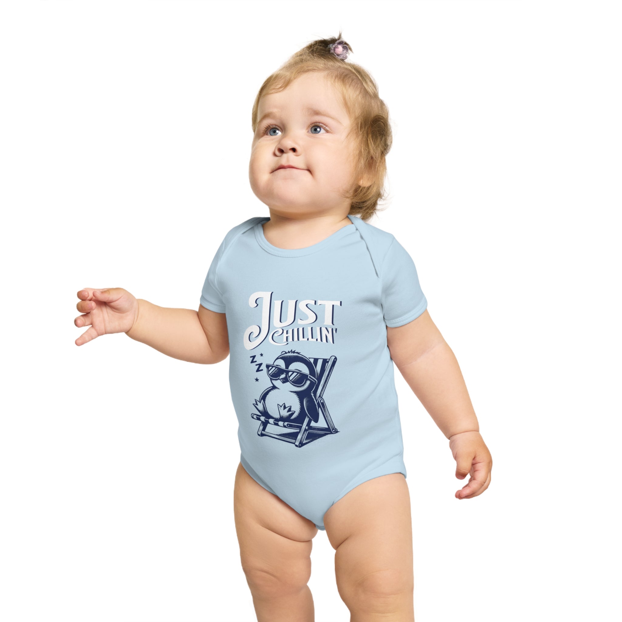 Infant Bodysuit – "Just Chillin'" Penguin Baby Onesie