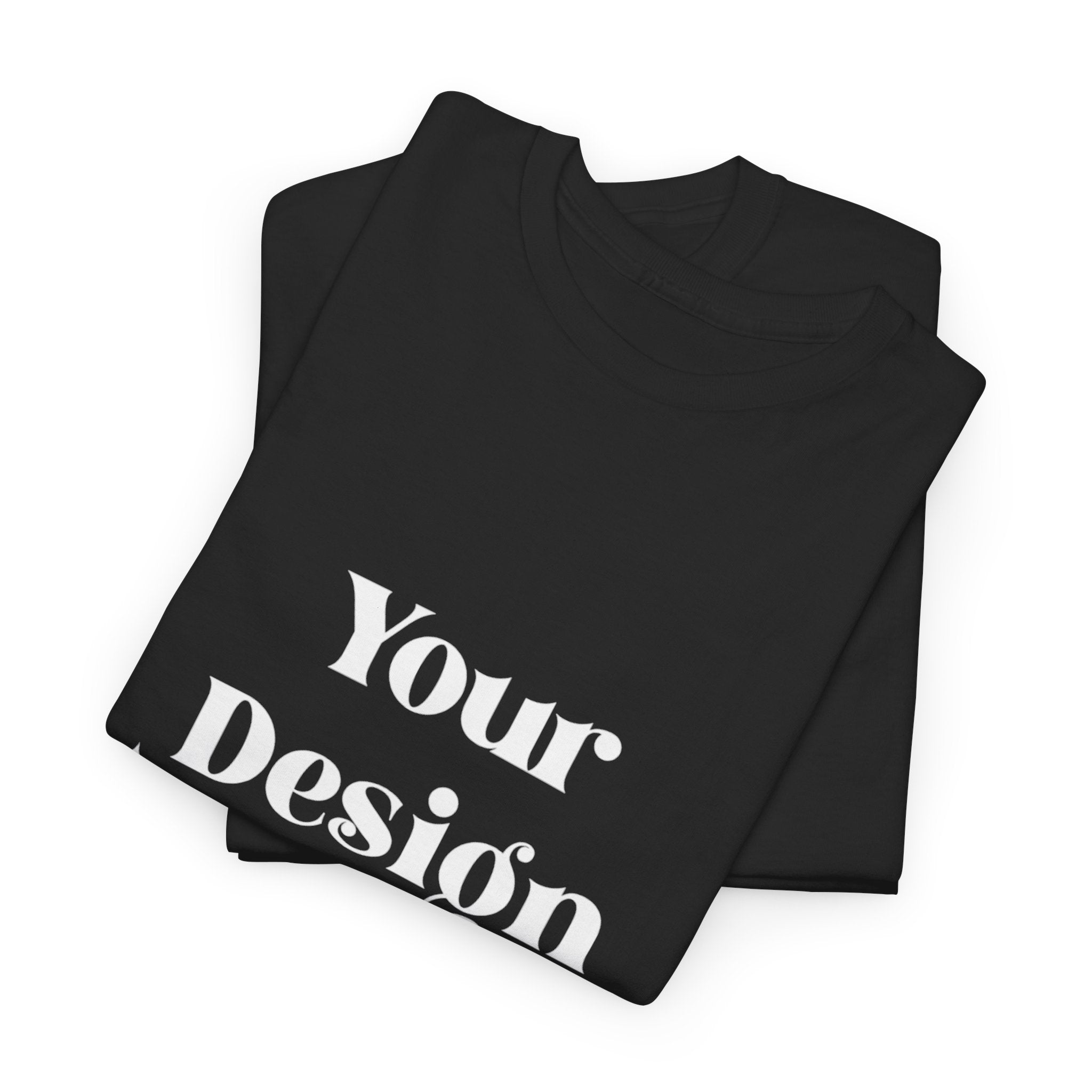 Black Graphic Tee — Custom Front & Back Design Shirt