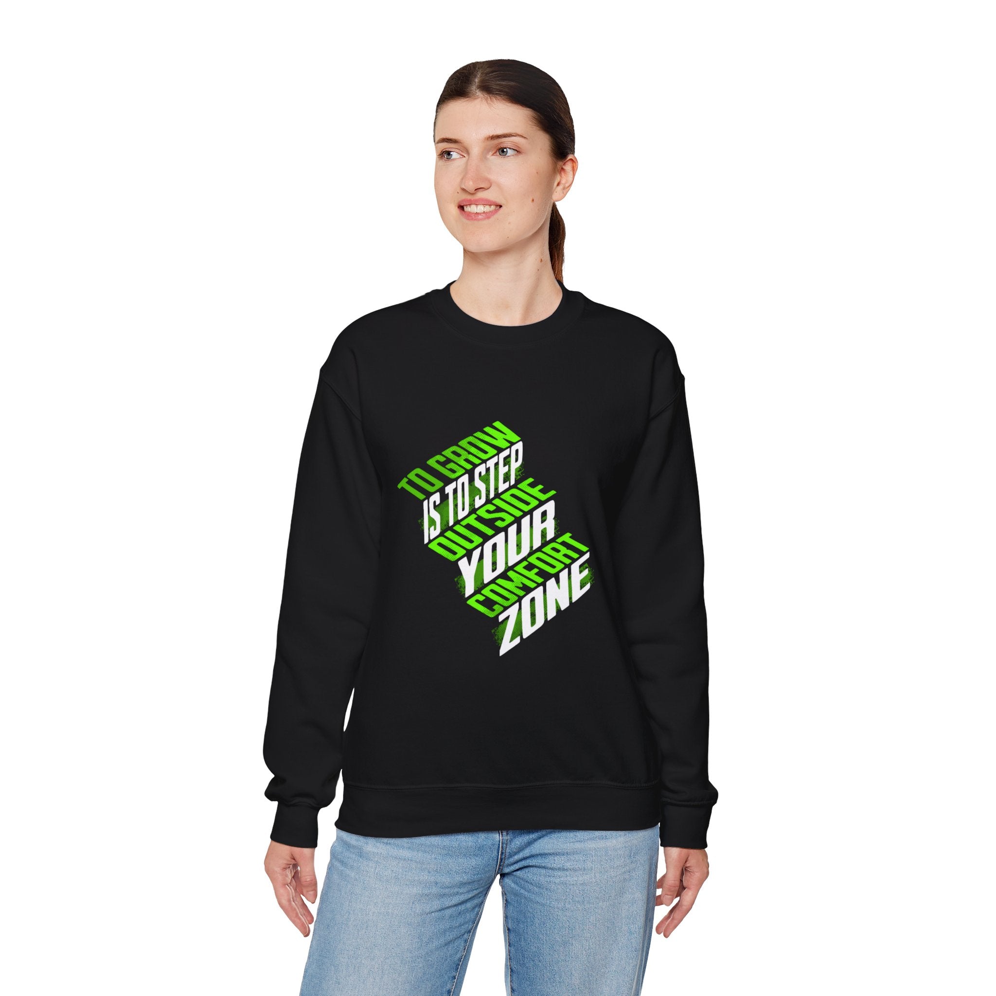 Motivational Hoodie UK — "To Grow Is To Step Outside Your Comfort Zone" College Hoodie