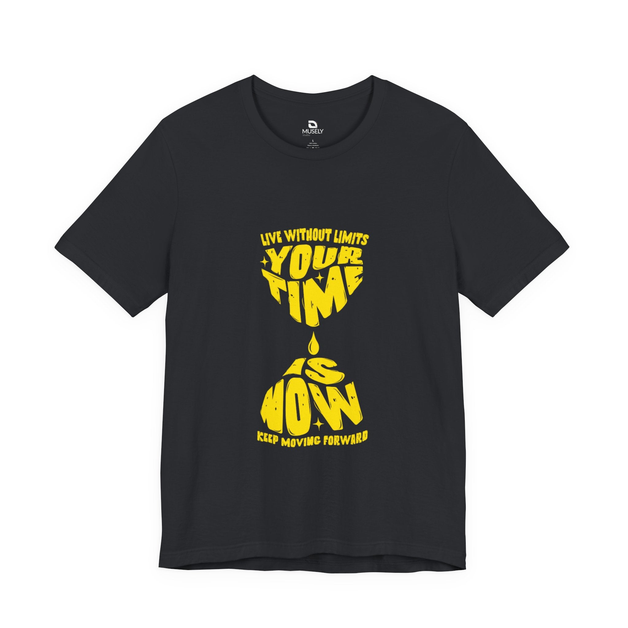 Motivational T-Shirt UK — "Your Time is Now" Hourglass Graphic Tee
