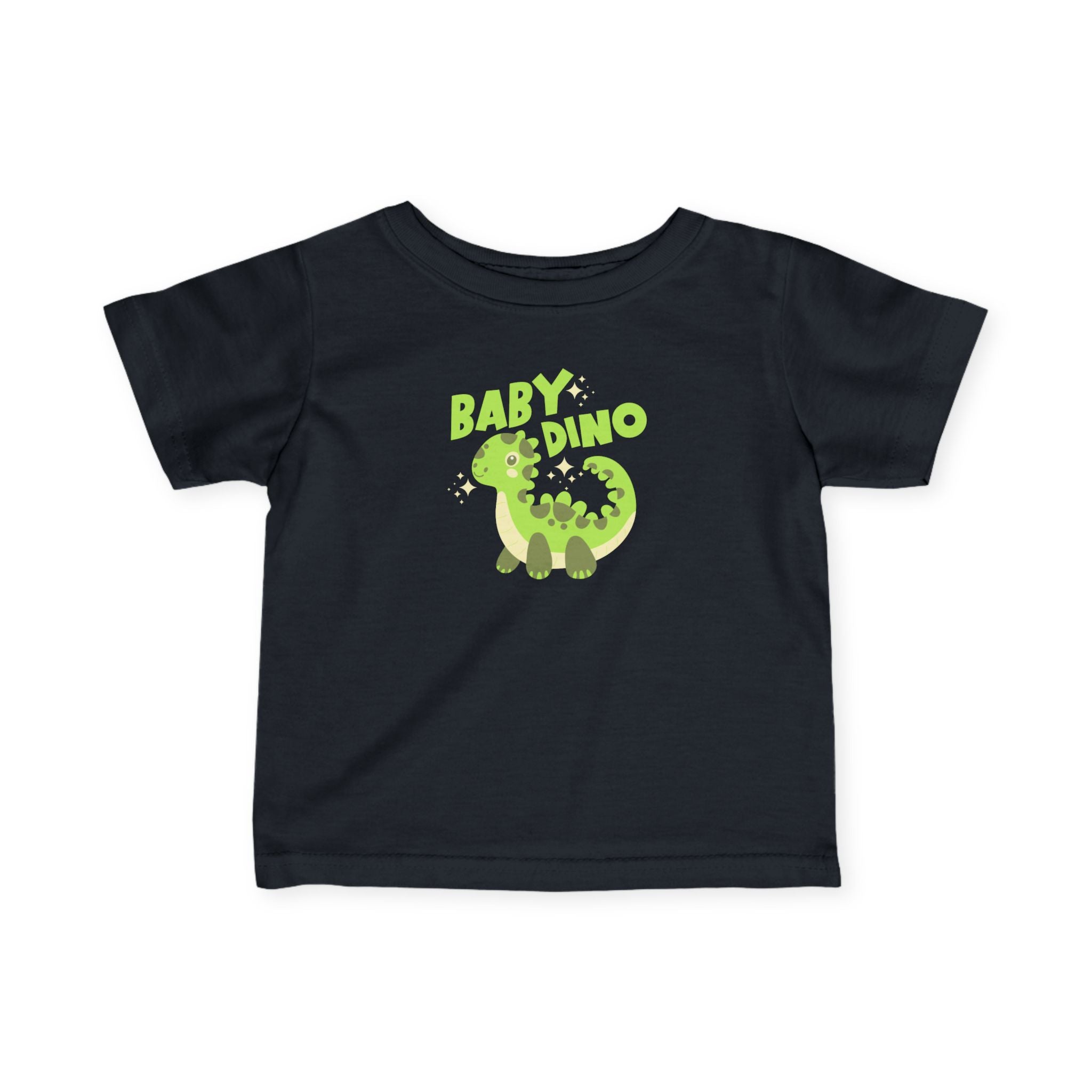 Baby Dino Infant Tee UK | Cute Green Dinosaur Graphic T-Shirt | Soft Cotton Baby Clothing