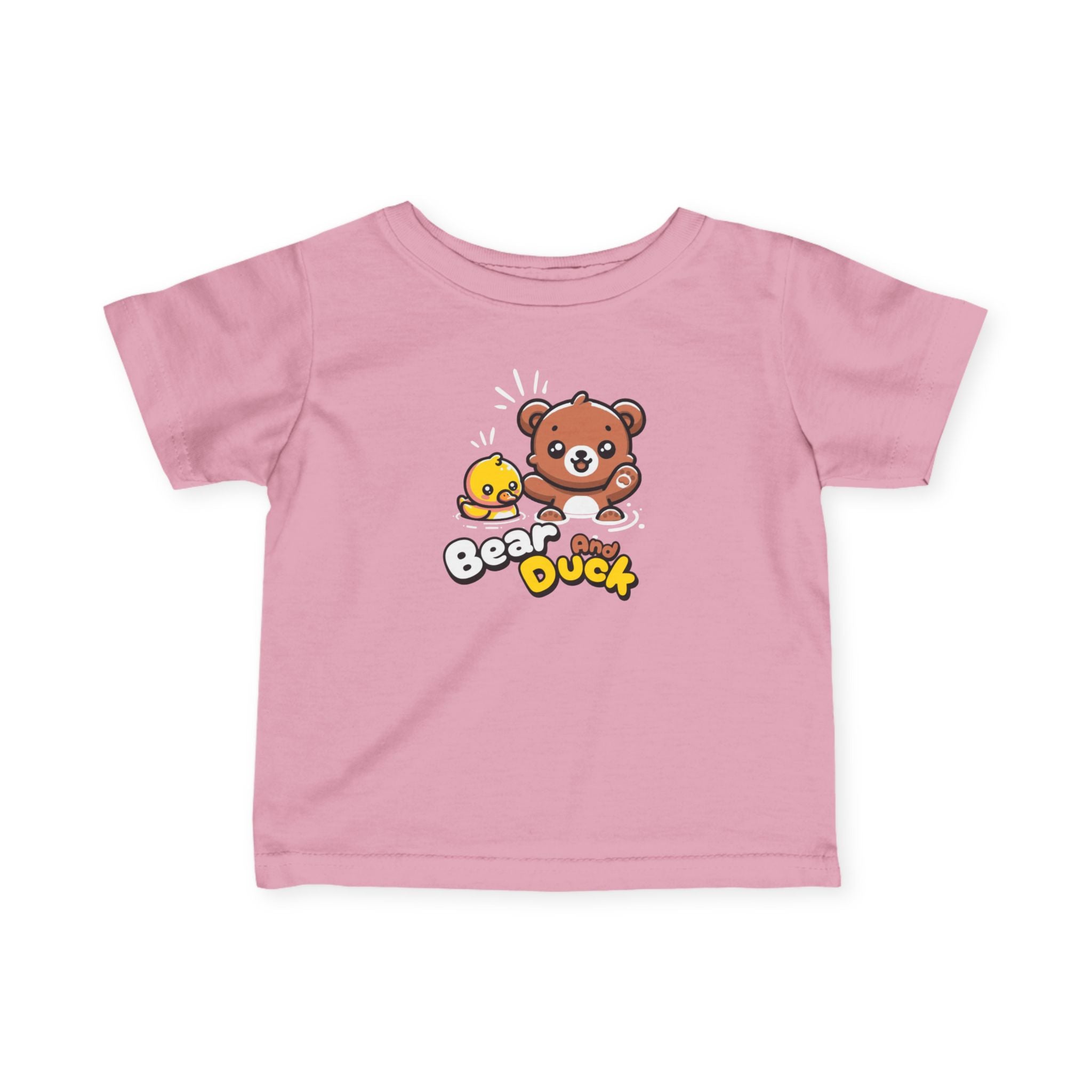 Bear and Duck Infant Tee UK | Cute Cartoon Baby Shirt | Soft Cotton Animal Graphic T-Shirt
