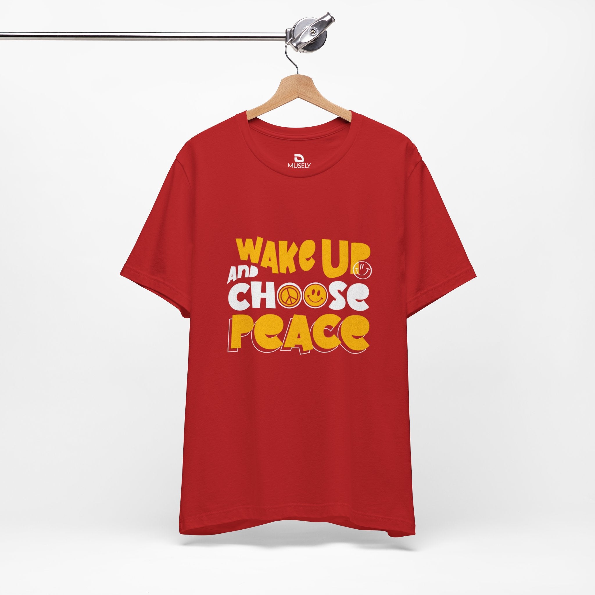 Wake Up and Choose Peace T-Shirt UK — Retro Peace Sign Graphic Tee