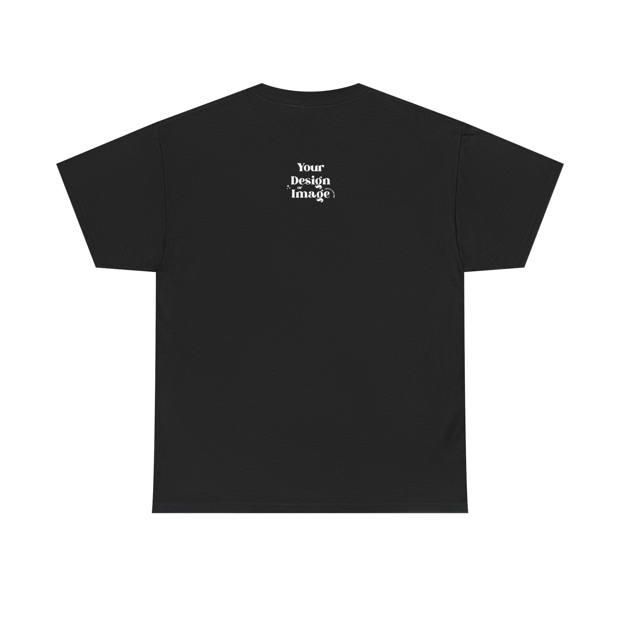 Black Graphic Tee — Custom Front & Back Design Shirt
