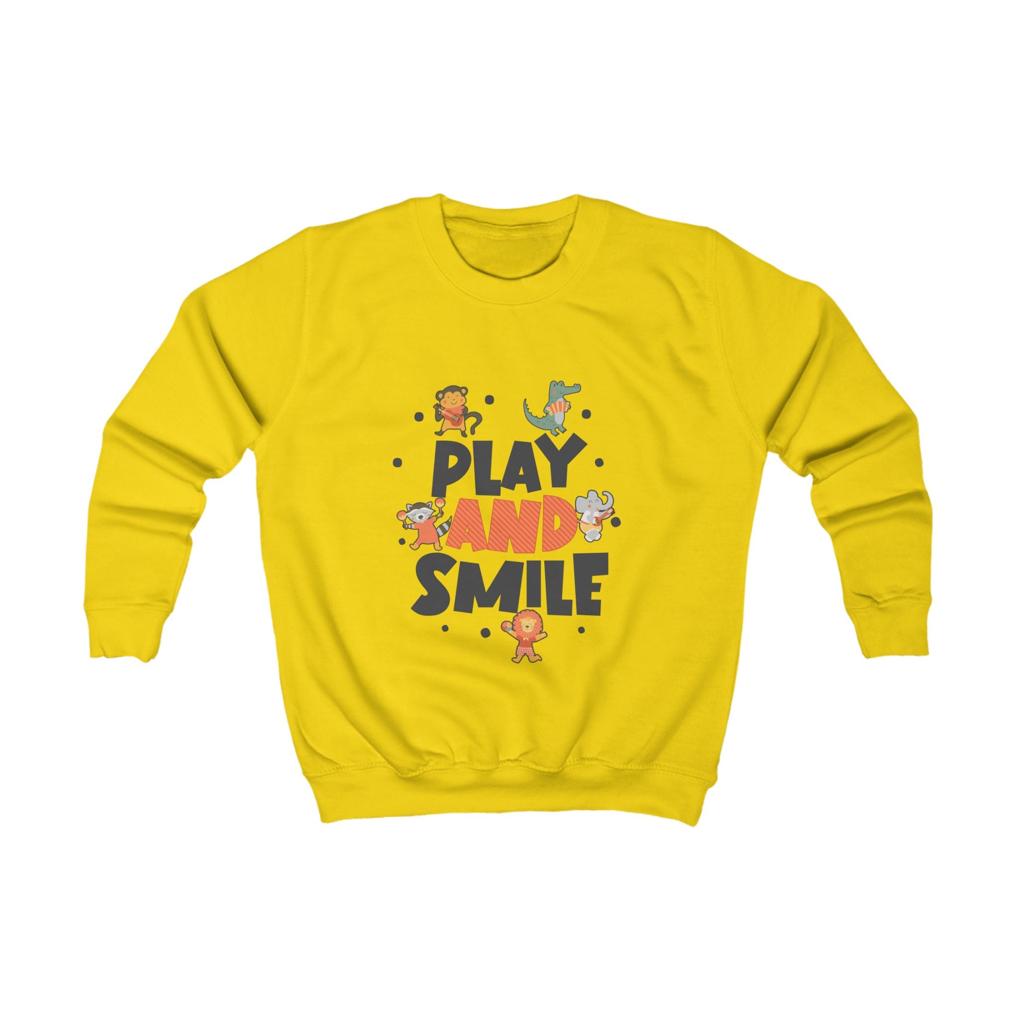 Play and Smile Kids Sweatshirt UK | Cute Character Graphic Pullover | Soft Cotton Blend Sweatshirt