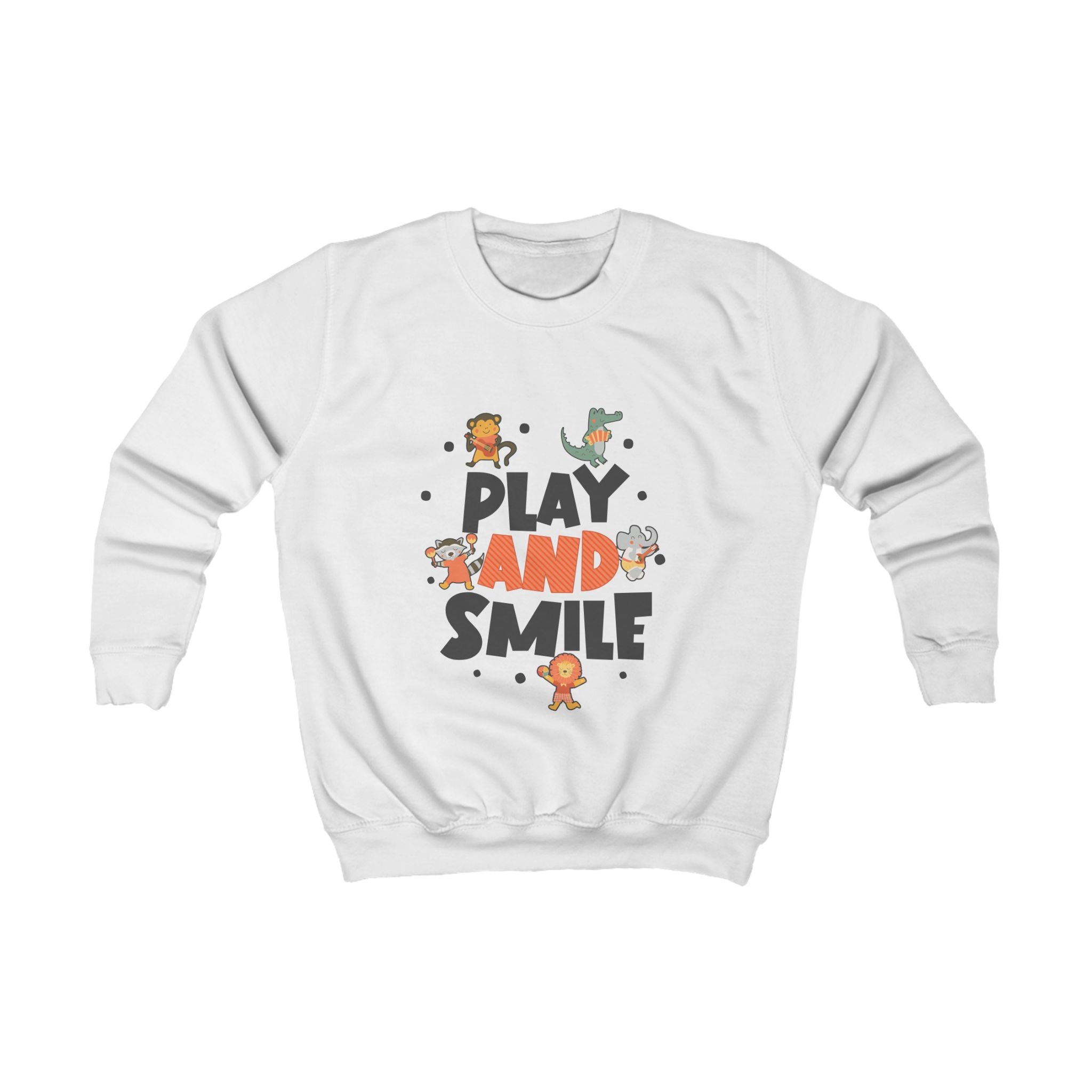Play and Smile Kids Sweatshirt UK | Cute Character Graphic Pullover | Soft Cotton Blend Sweatshirt