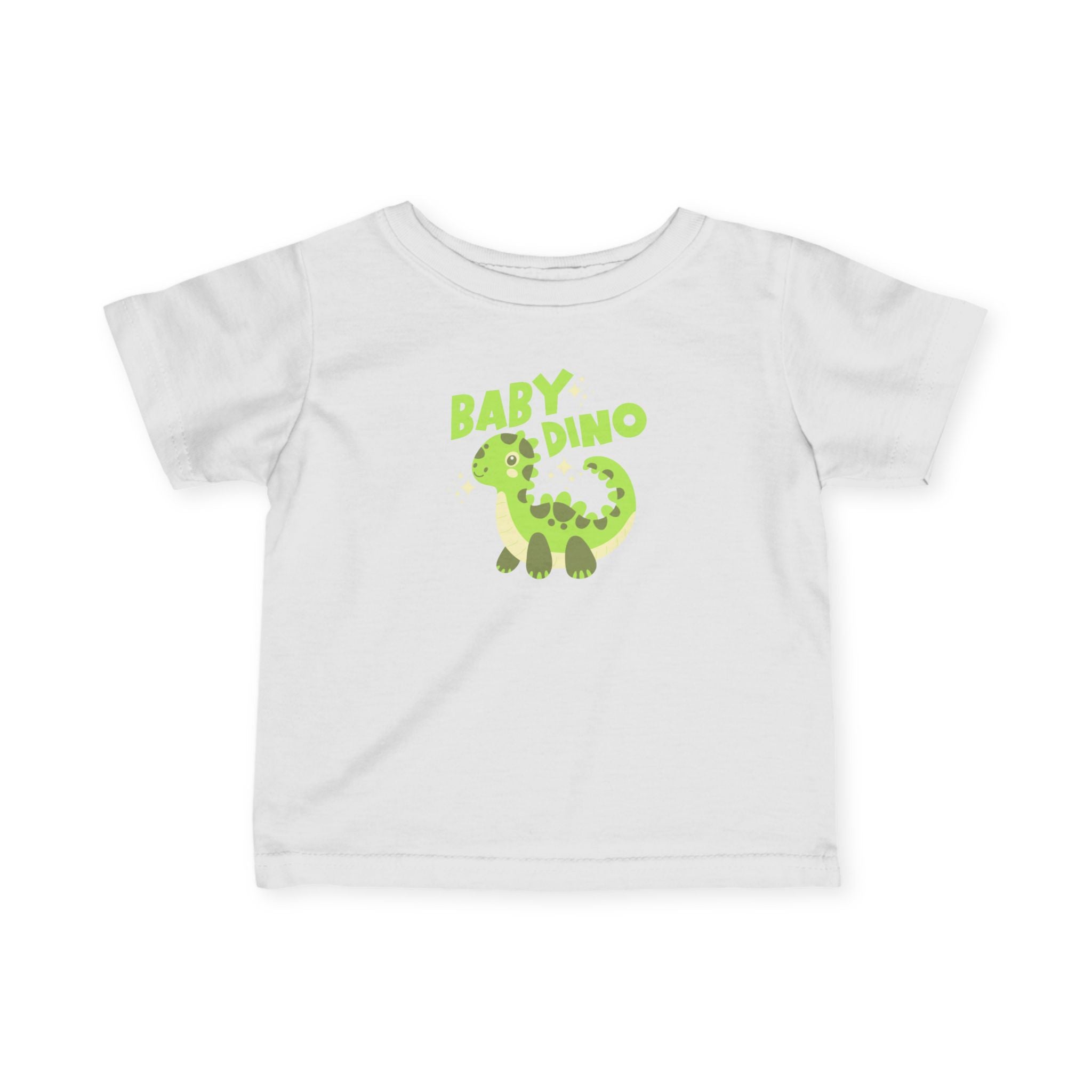 Baby Dino Infant Tee UK | Cute Green Dinosaur Graphic T-Shirt | Soft Cotton Baby Clothing