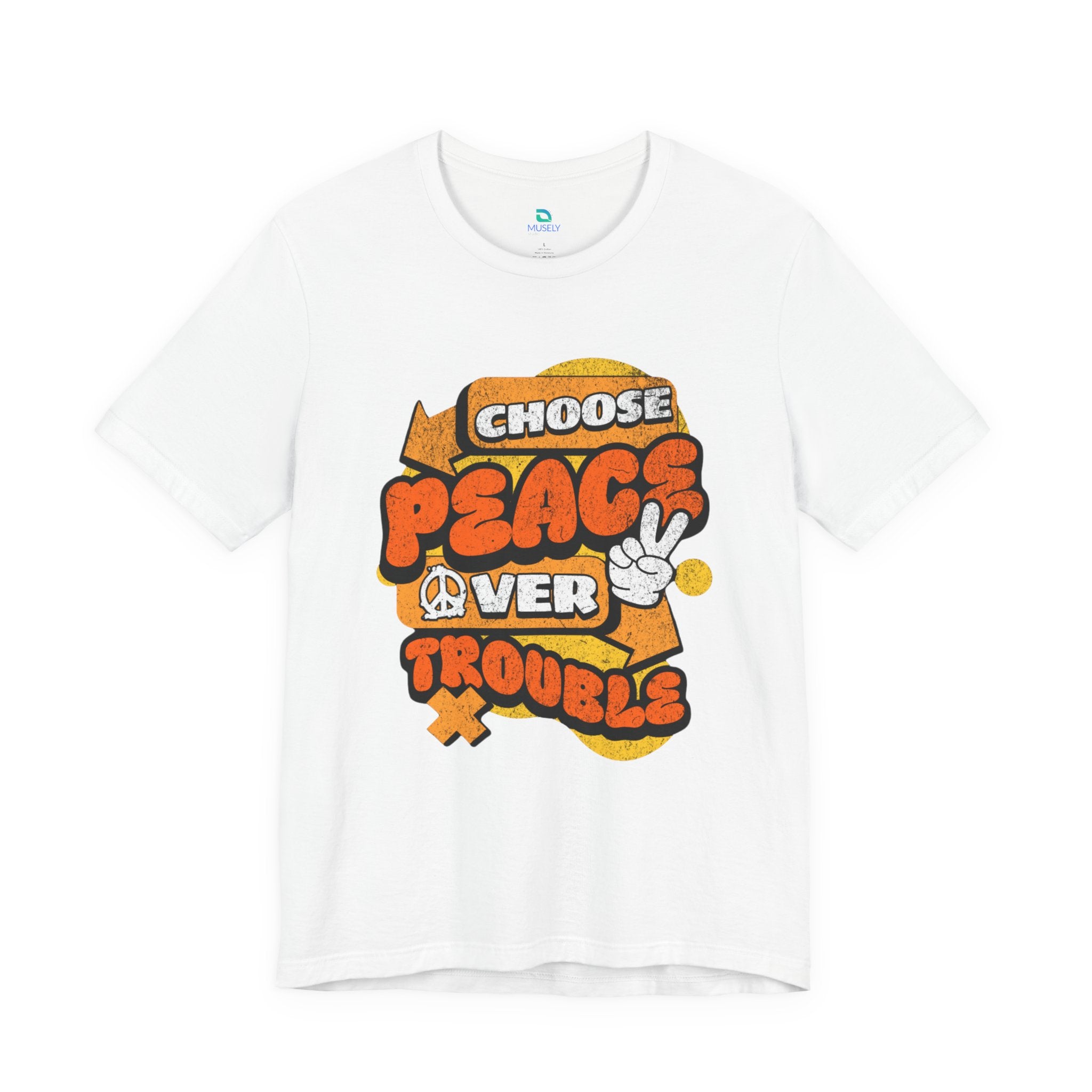 Peace Over Troubles Tee UK — Retro 'Choose Peace' Graphic T-Shirt