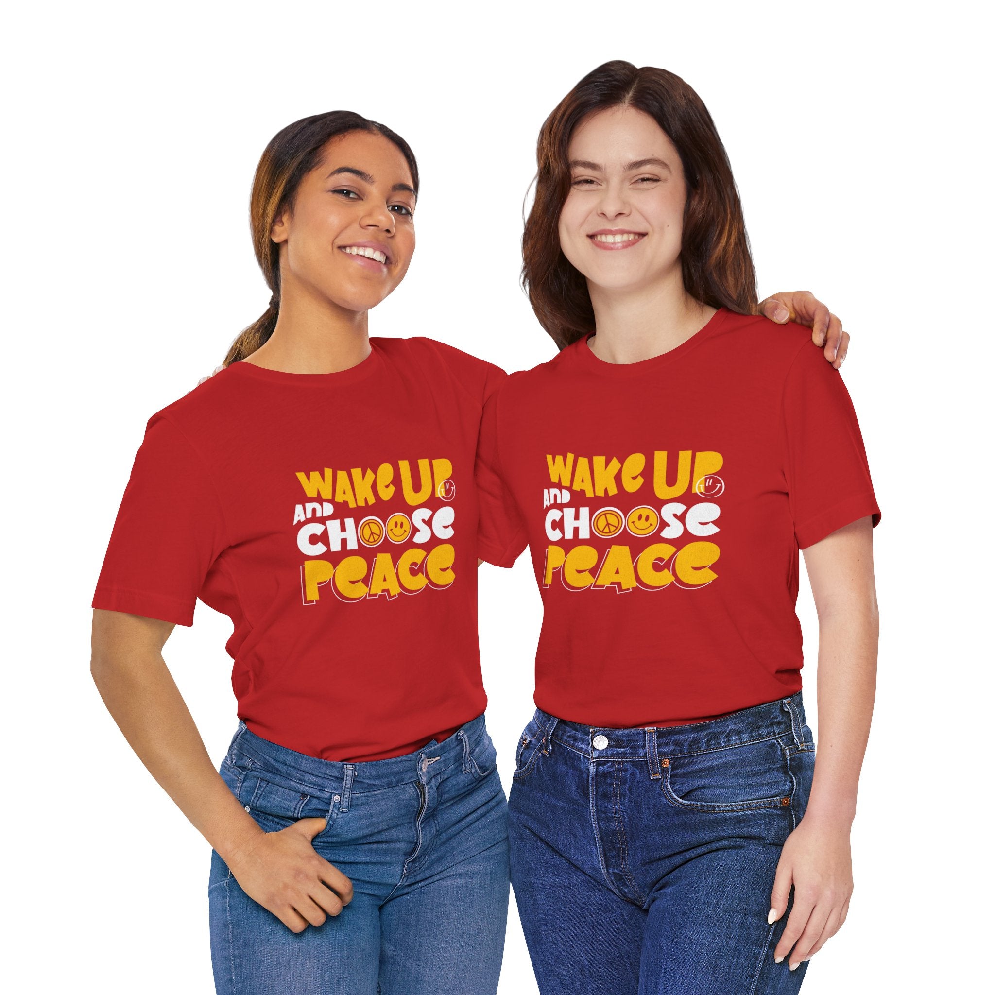 Wake Up and Choose Peace T-Shirt UK — Retro Peace Sign Graphic Tee