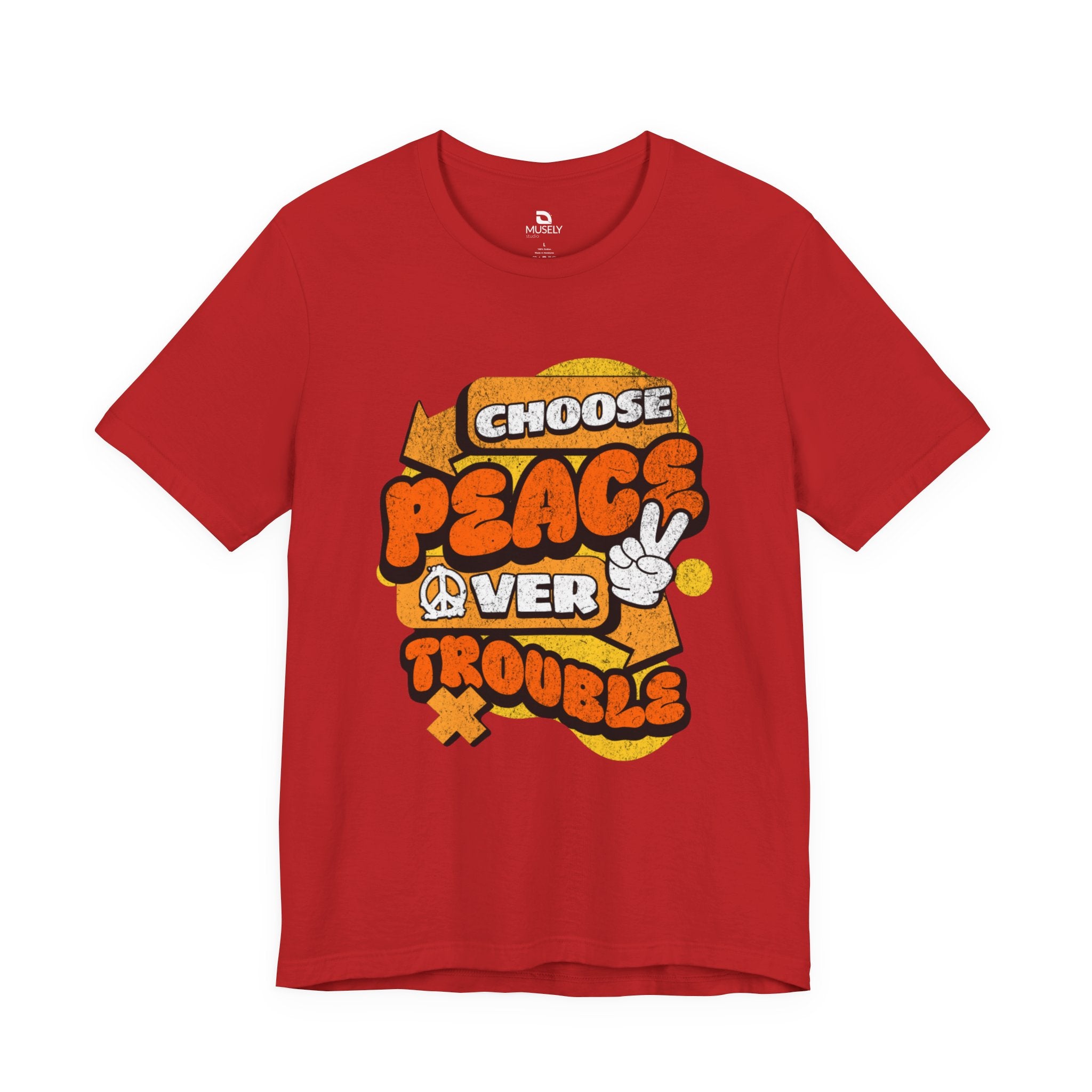 Peace Over Troubles Tee UK — Retro 'Choose Peace' Graphic T-Shirt