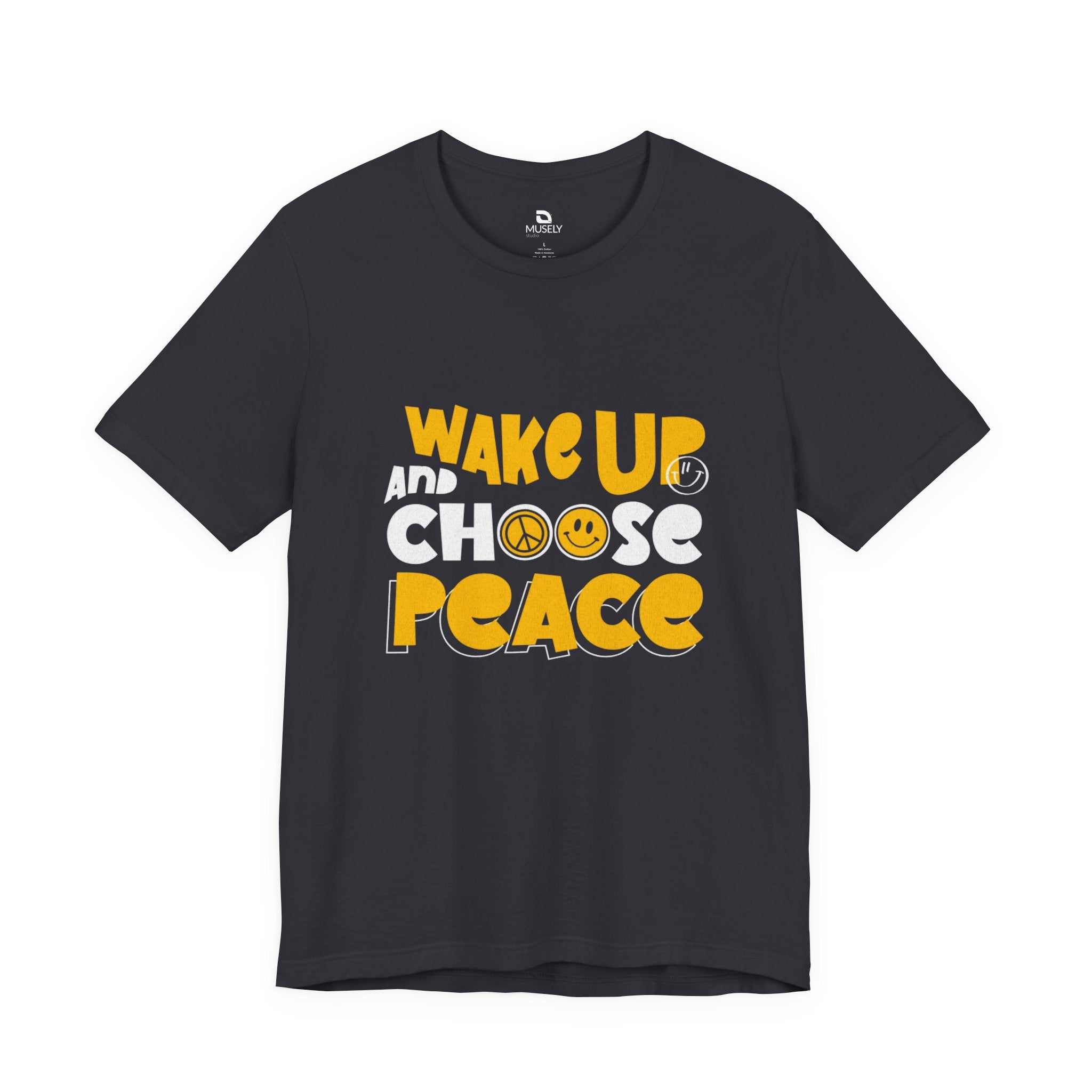 Wake Up and Choose Peace T-Shirt UK — Retro Peace Sign Graphic Tee