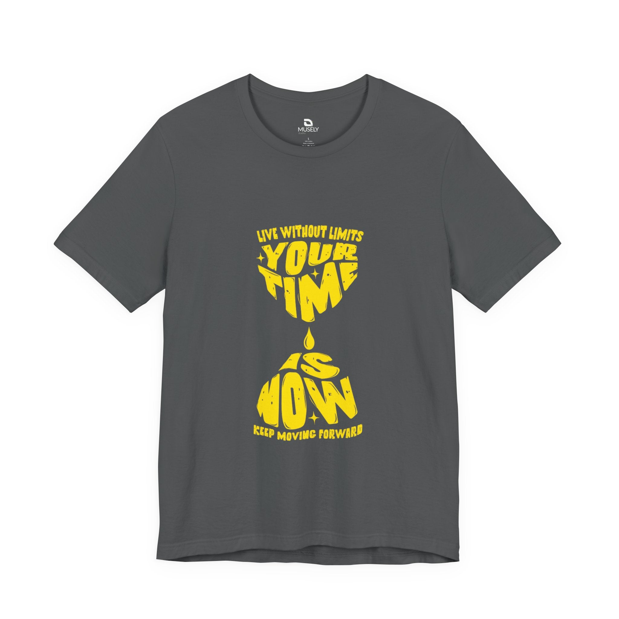 Motivational T-Shirt UK — "Your Time is Now" Hourglass Graphic Tee