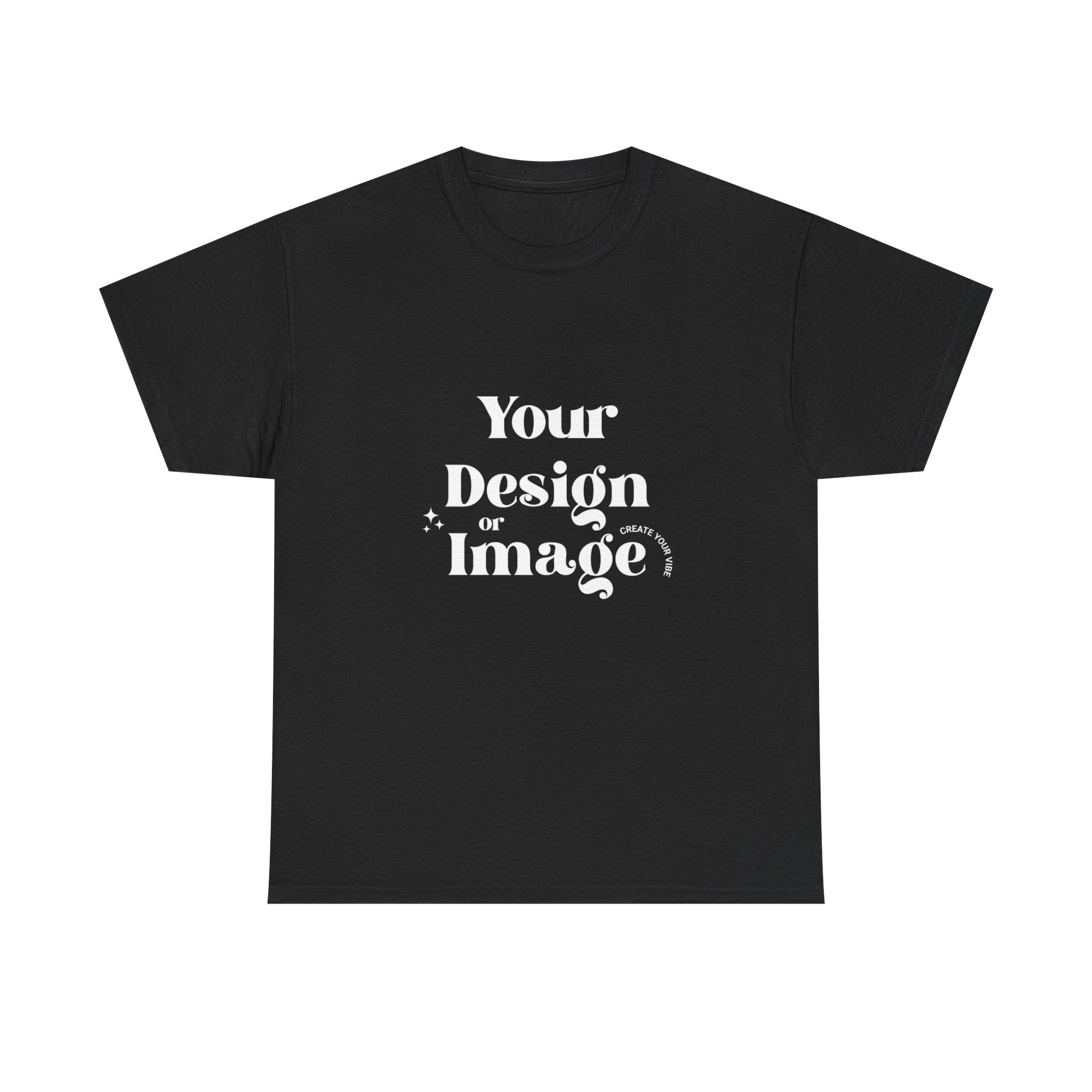 Black Graphic Tee — Custom Front & Back Design Shirt