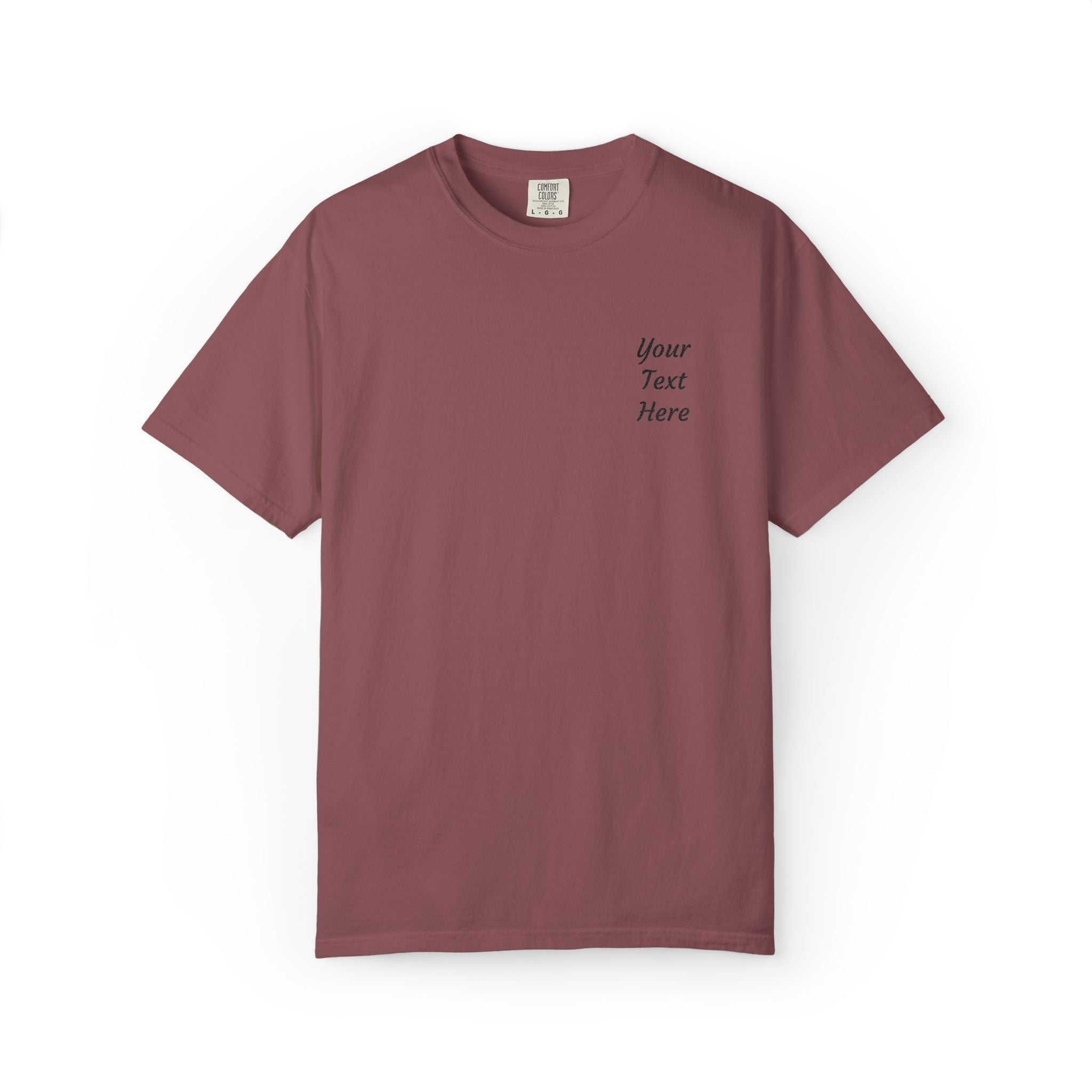Custom Embroidery T-Shirt | Personalised Text Tee