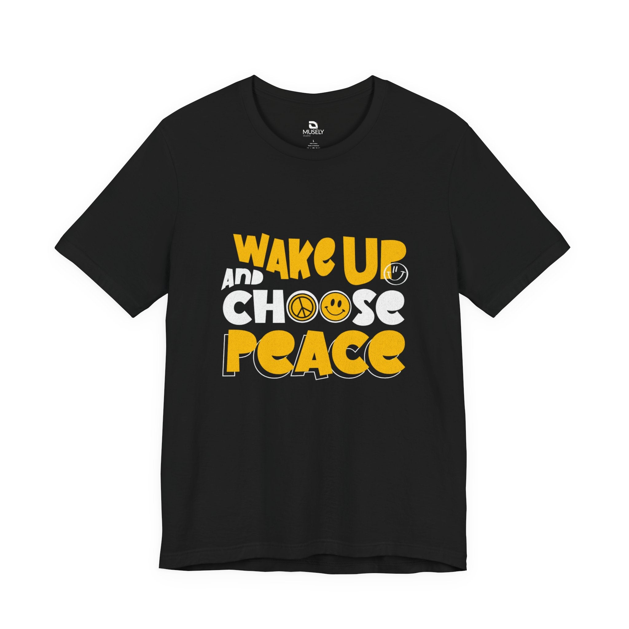 Wake Up and Choose Peace T-Shirt UK — Retro Peace Sign Graphic Tee