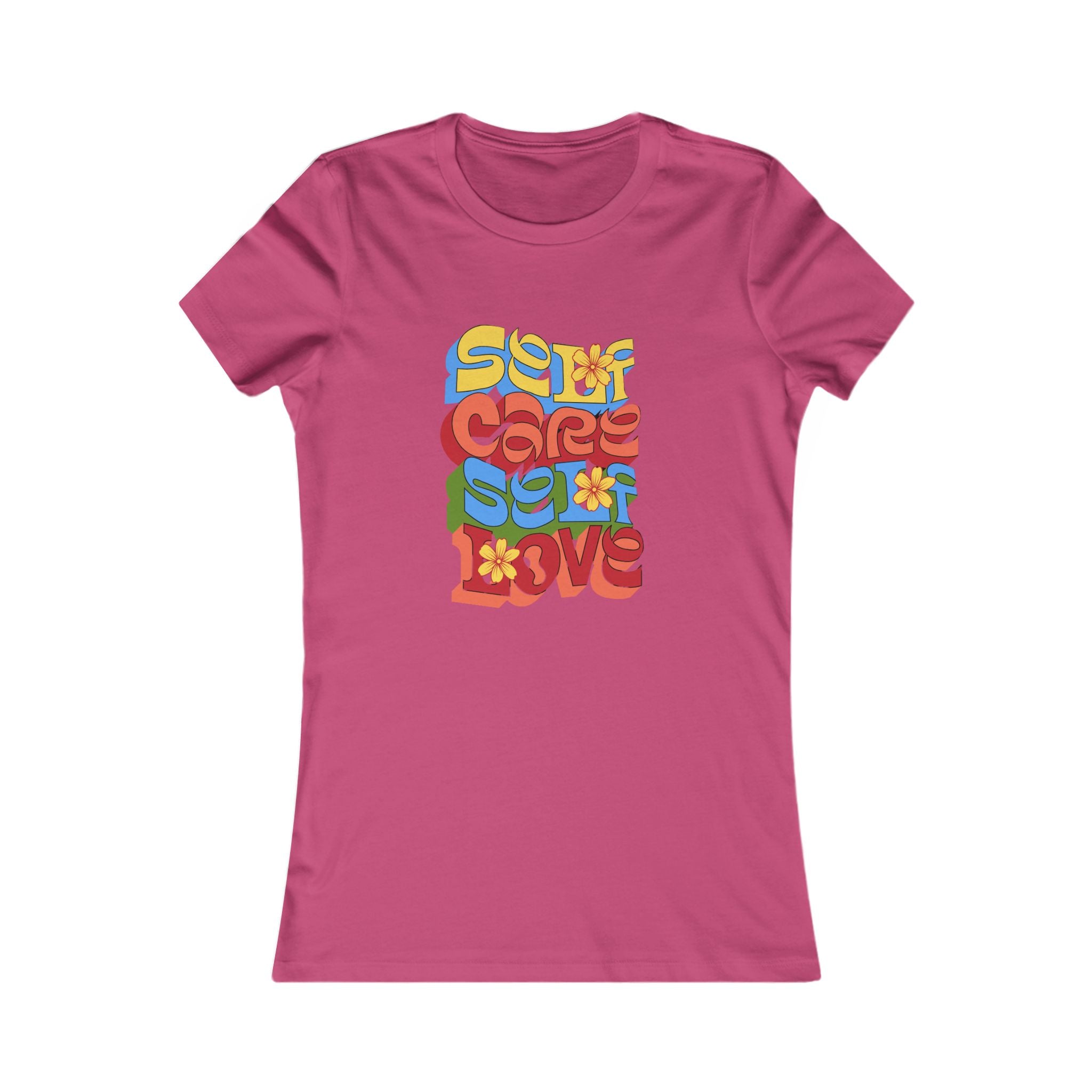 Self Care Self Love Women's Tee UK | Floral Graphic T-Shirt | Custom Printed Cotton Shirt