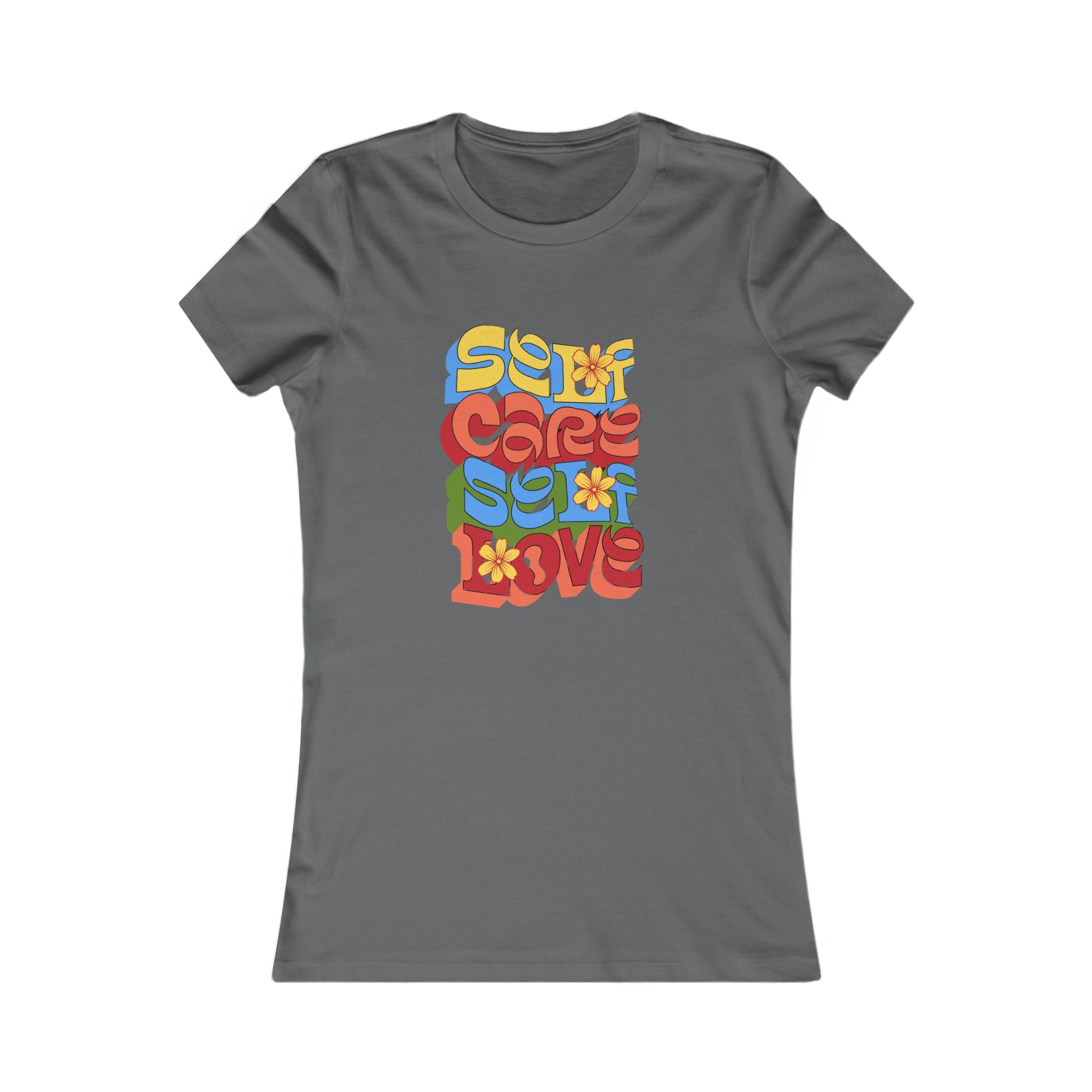 Self Care Self Love Women's Tee UK | Floral Graphic T-Shirt | Custom Printed Cotton Shirt