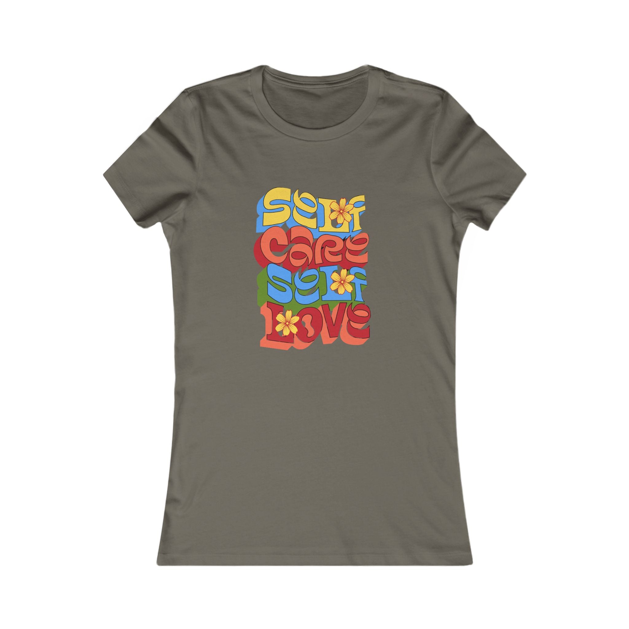 Self Care Self Love Women's Tee UK | Floral Graphic T-Shirt | Custom Printed Cotton Shirt