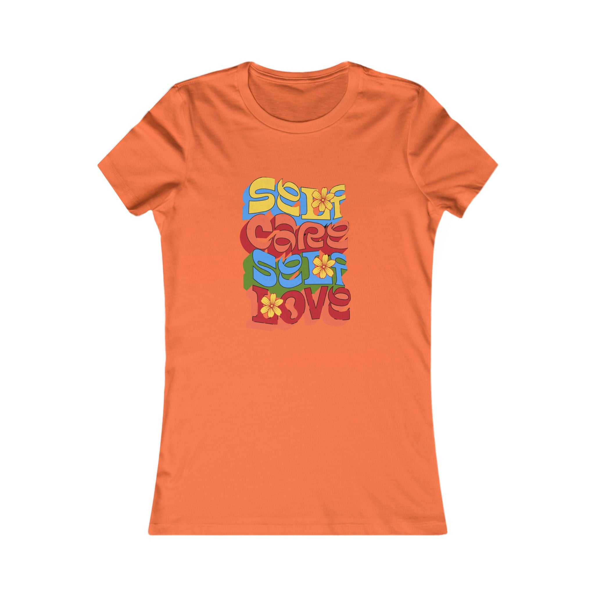 Self Care Self Love Women's Tee UK | Floral Graphic T-Shirt | Custom Printed Cotton Shirt
