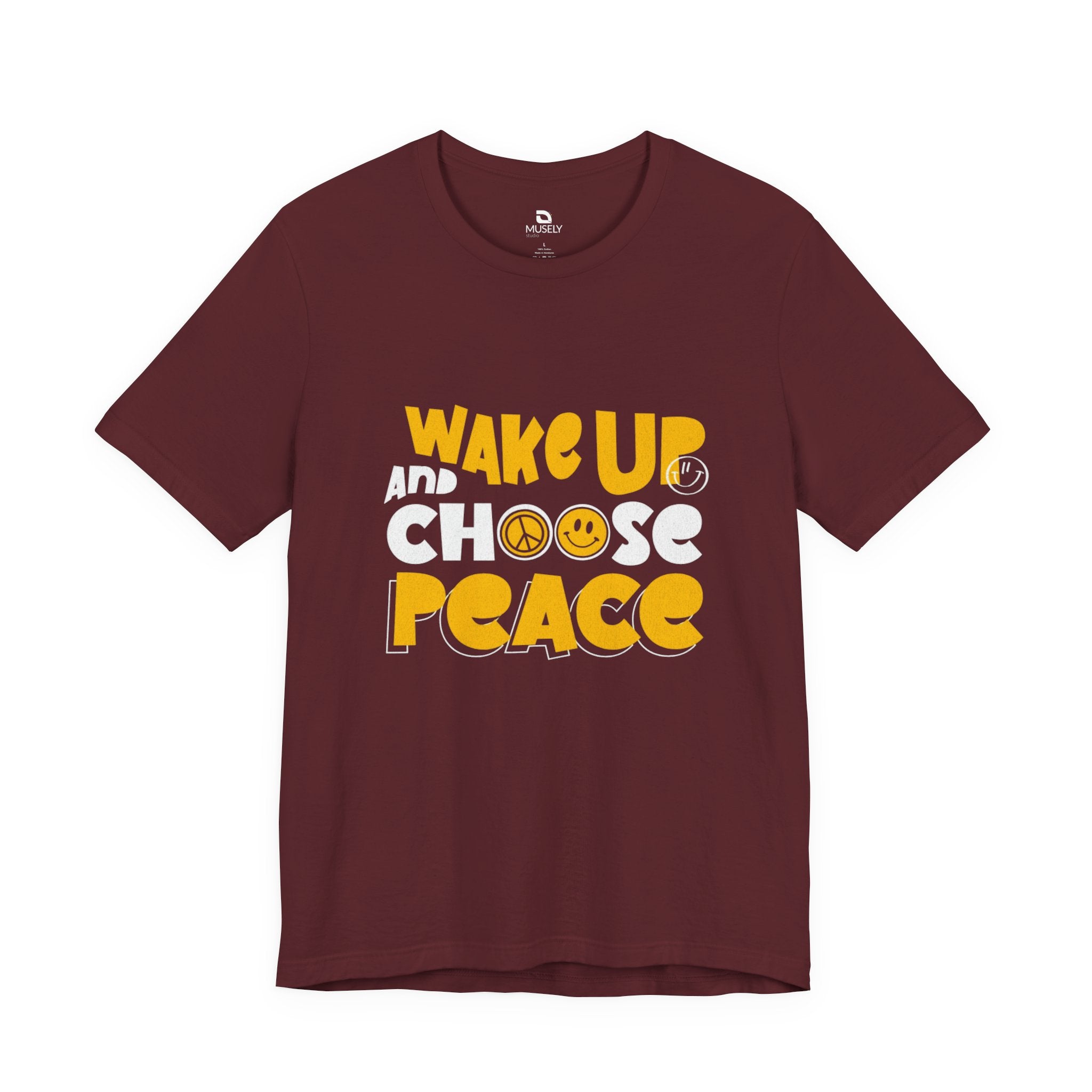 Wake Up and Choose Peace T-Shirt UK — Retro Peace Sign Graphic Tee