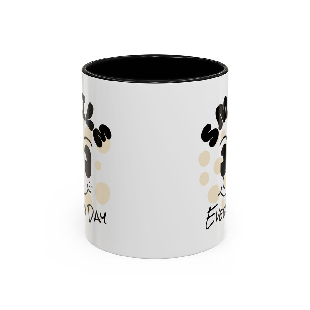 Smile Every Day Accent Coffee Mug UK — Cute Happy Face Ceramic Cup