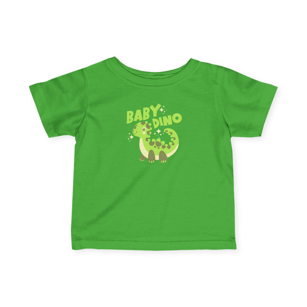 Baby Dino Infant Tee UK | Cute Green Dinosaur Graphic T-Shirt | Soft Cotton Baby Clothing