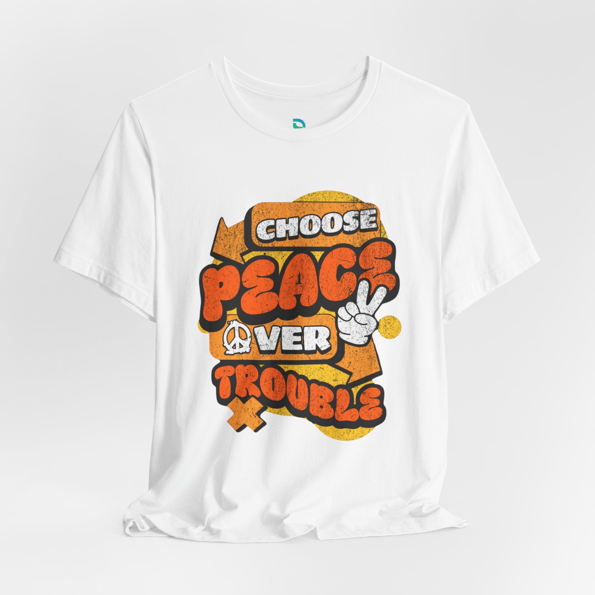 Peace Over Troubles Tee UK — Retro 'Choose Peace' Graphic T-Shirt
