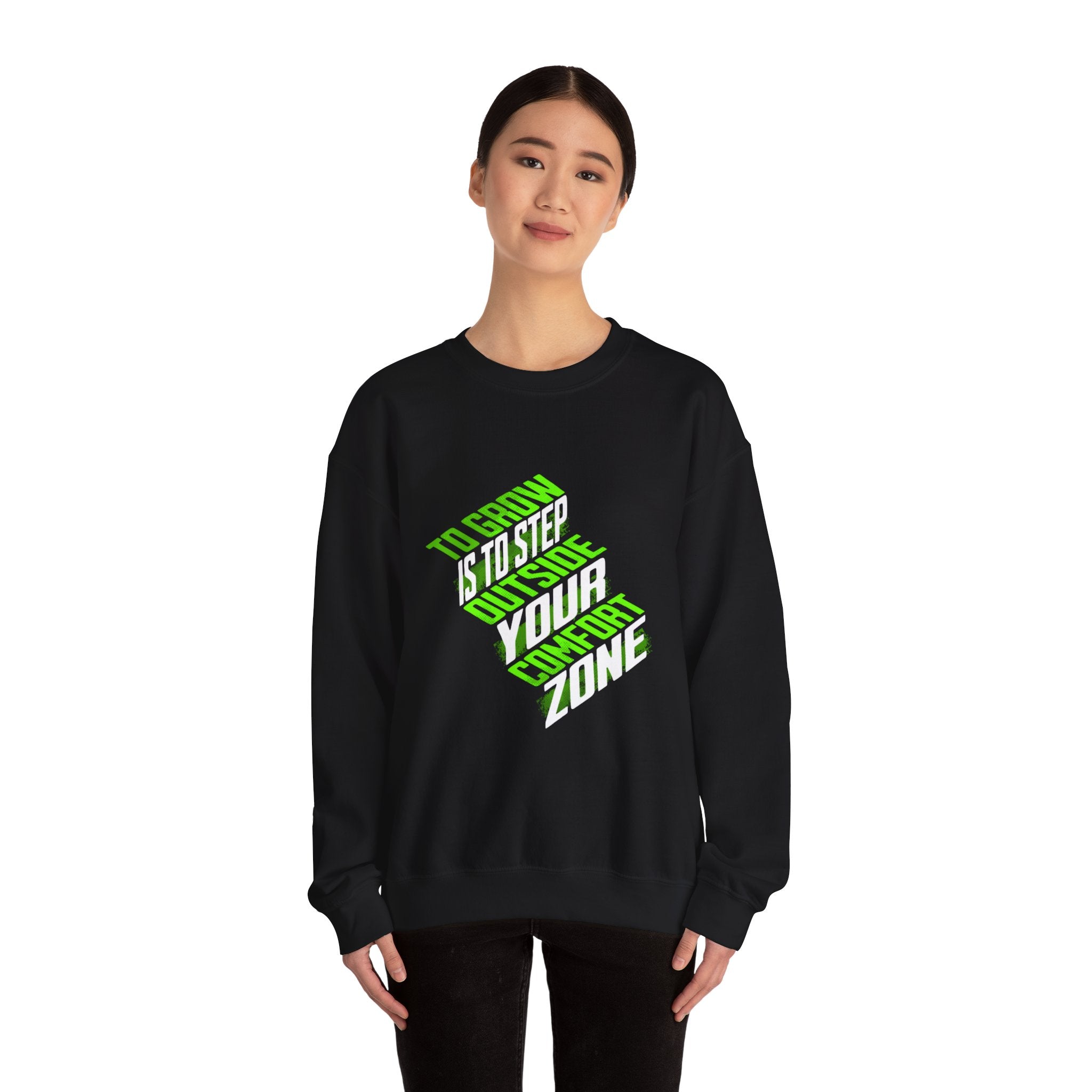 Motivational Hoodie UK — "To Grow Is To Step Outside Your Comfort Zone" College Hoodie